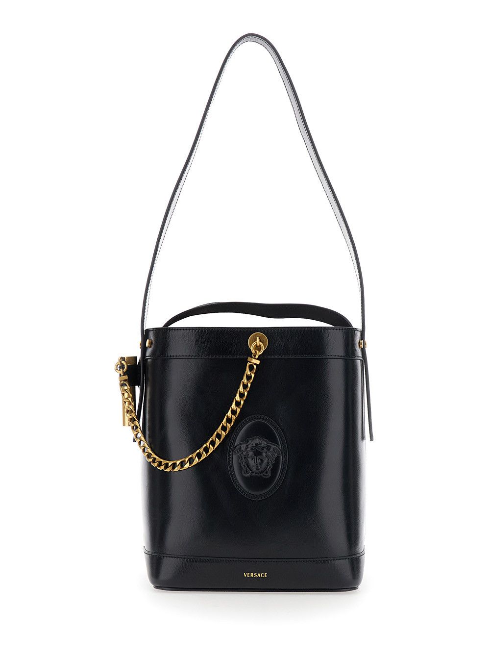 Versace Bucket bag with red leather handle Size ONE SIZE - 1 Thumbnail