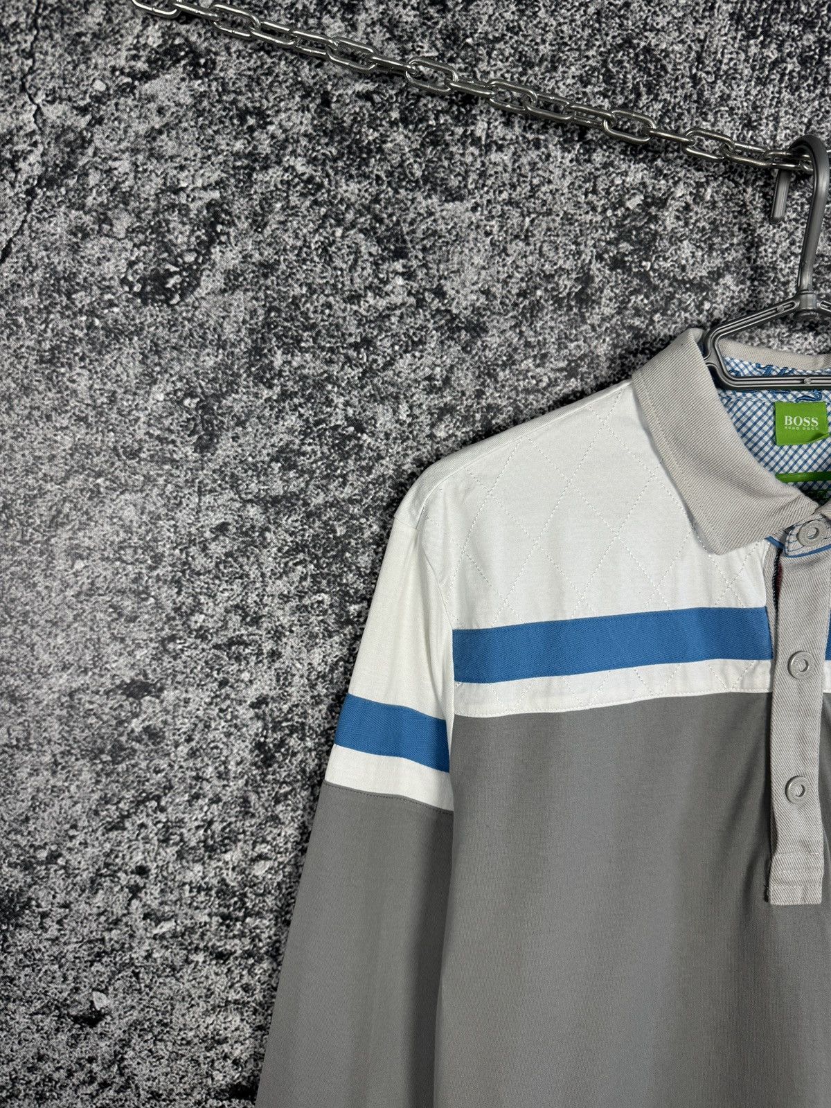 Hugo Boss BOSS Hugo Boss Long Sleeve Polo Shirt Golf Championship Sz L Size US L / EU 52-54 / 3 - 3 Thumbnail