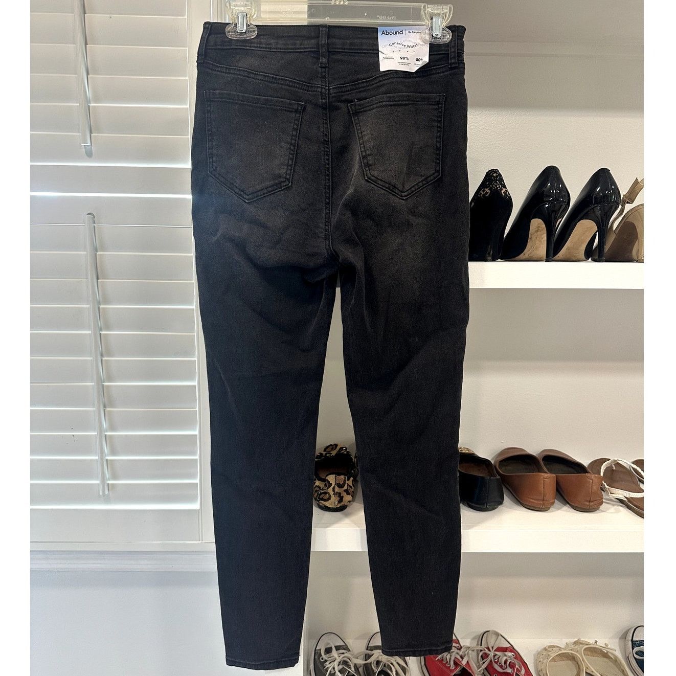 Other Abound Women's Black Destress High Rise Skinny Jeans 28 NWT Size 28" / US 6 / IT 42 - 4 Thumbnail