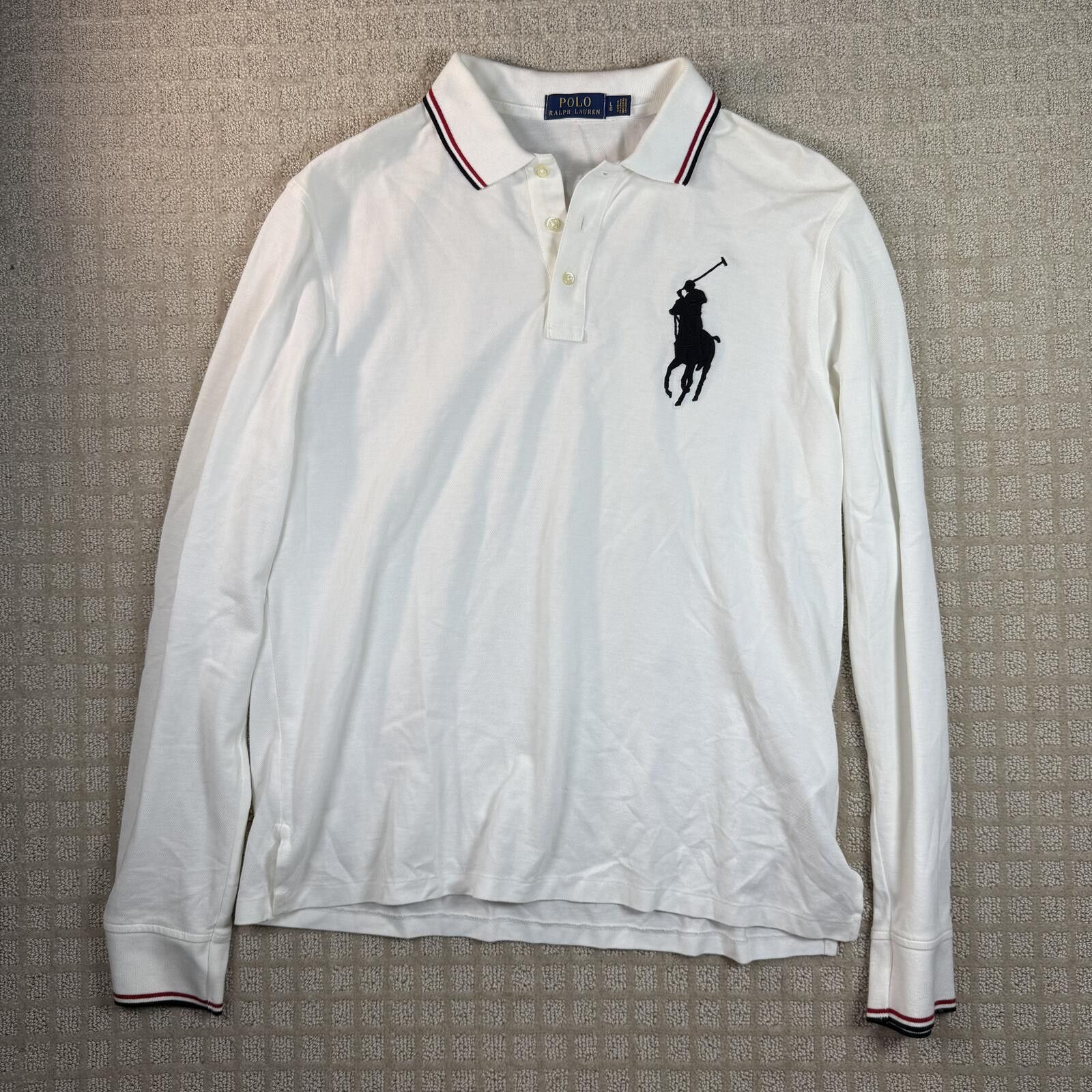 Polo Ralph Lauren Polo Ralph Lauren Big Pony Long Sleeve Polo Size US L / EU 52-54 / 3 - 1 Thumbnail