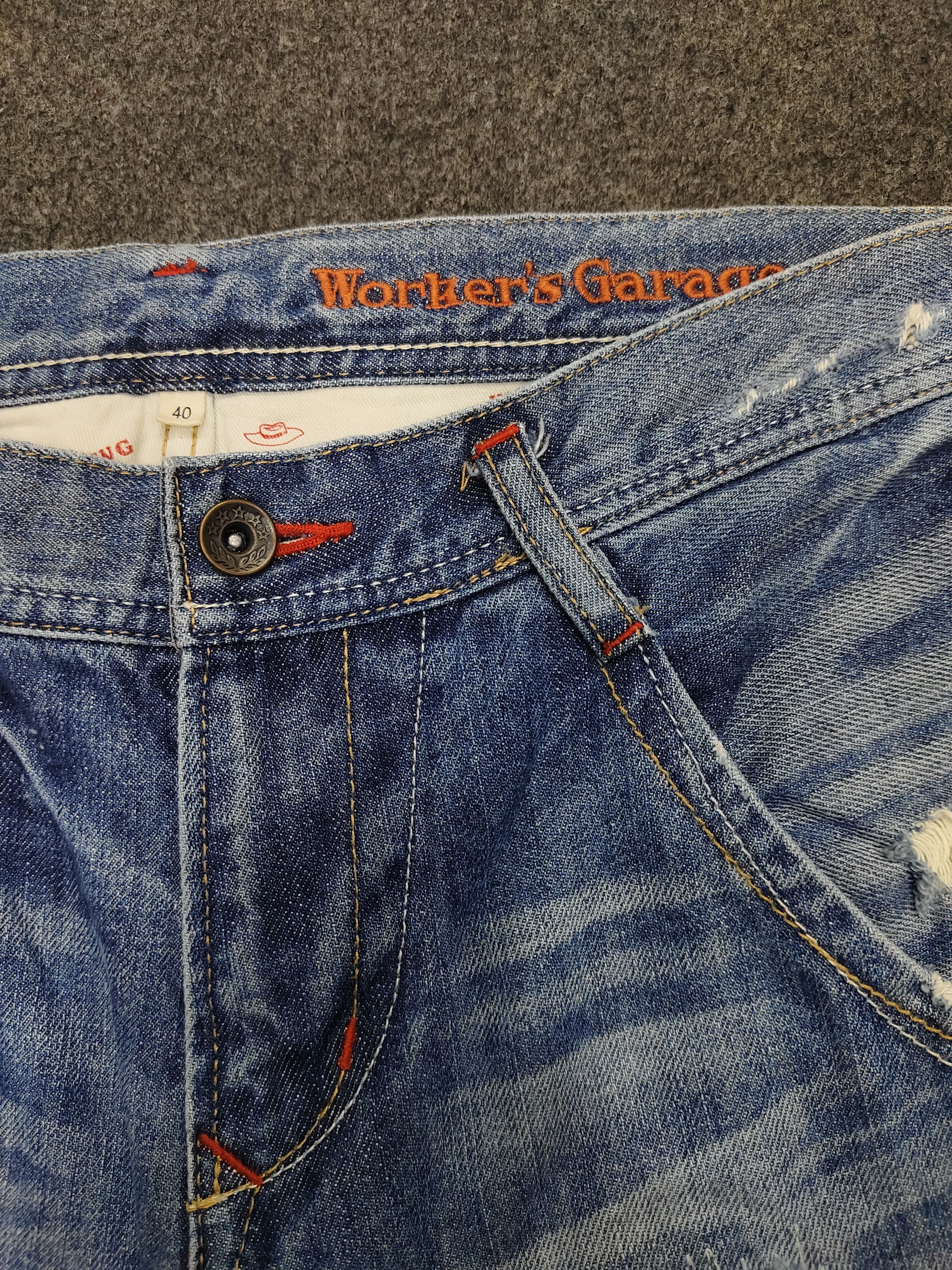 Japanese Brand 🔥Worker's Garage 🇯🇵 Pacthwork Ripped Jeans Size 30" / US 8 / IT 44 - 5 Thumbnail