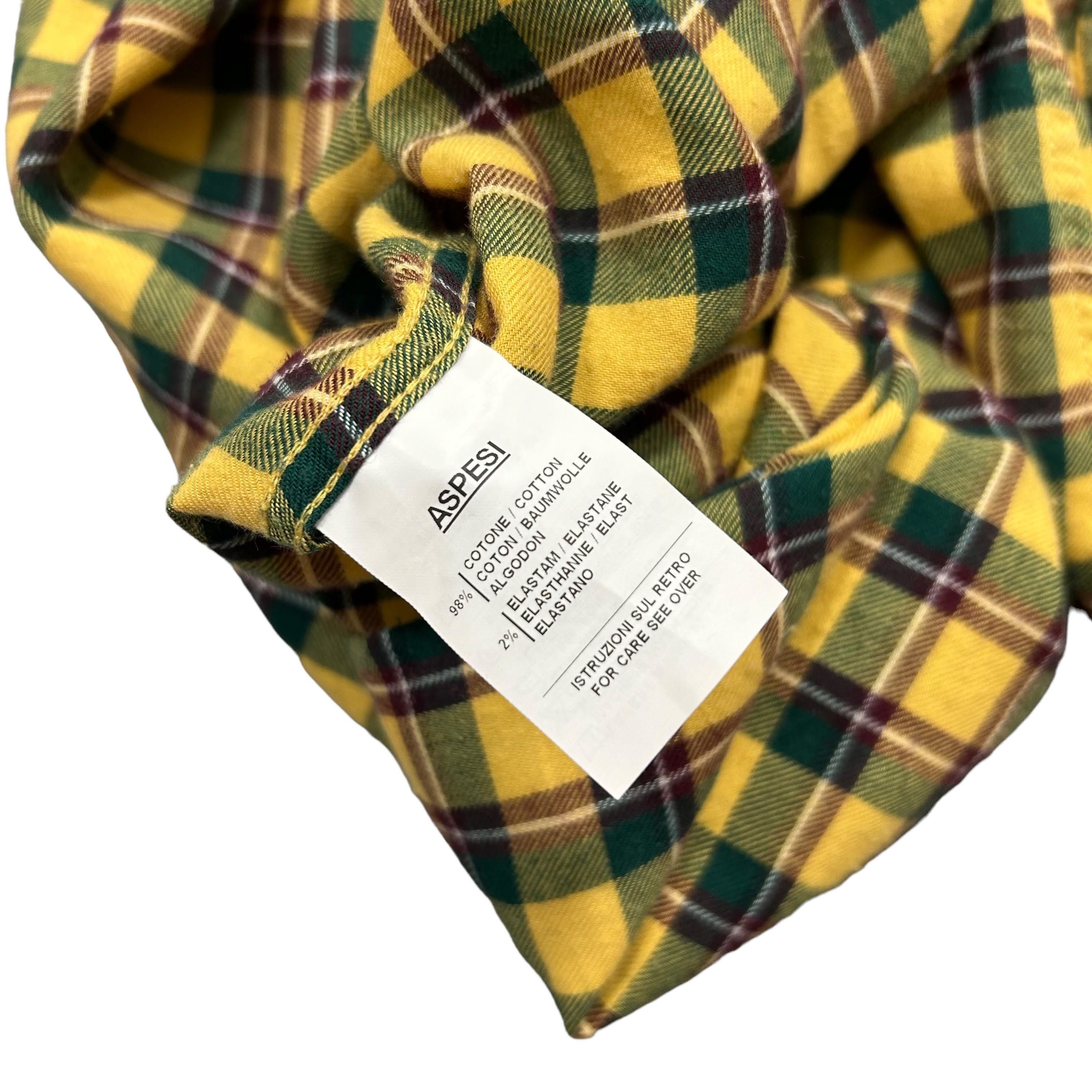 Aspesi Aspesi Yellow Flannel Shirt Lightweight L Size US L / EU 52-54 / 3 - 7 Thumbnail