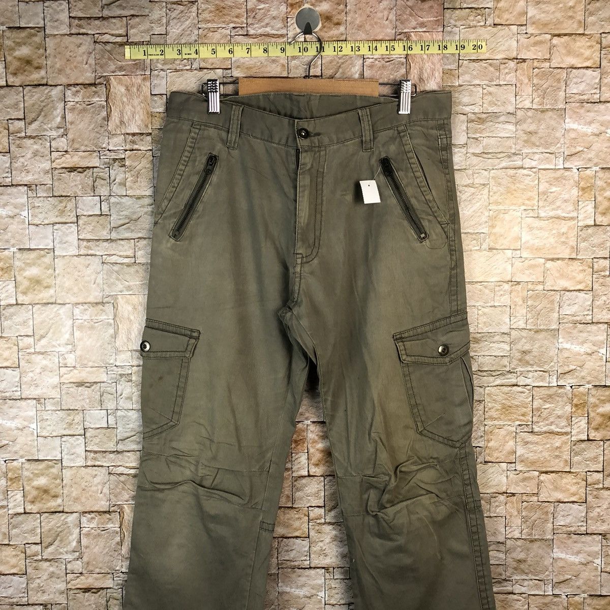 Japanese Brand Japanese Brand Green Cargo Multipocket Pants #A1027 Size US 32 / EU 48 - 2 Thumbnail