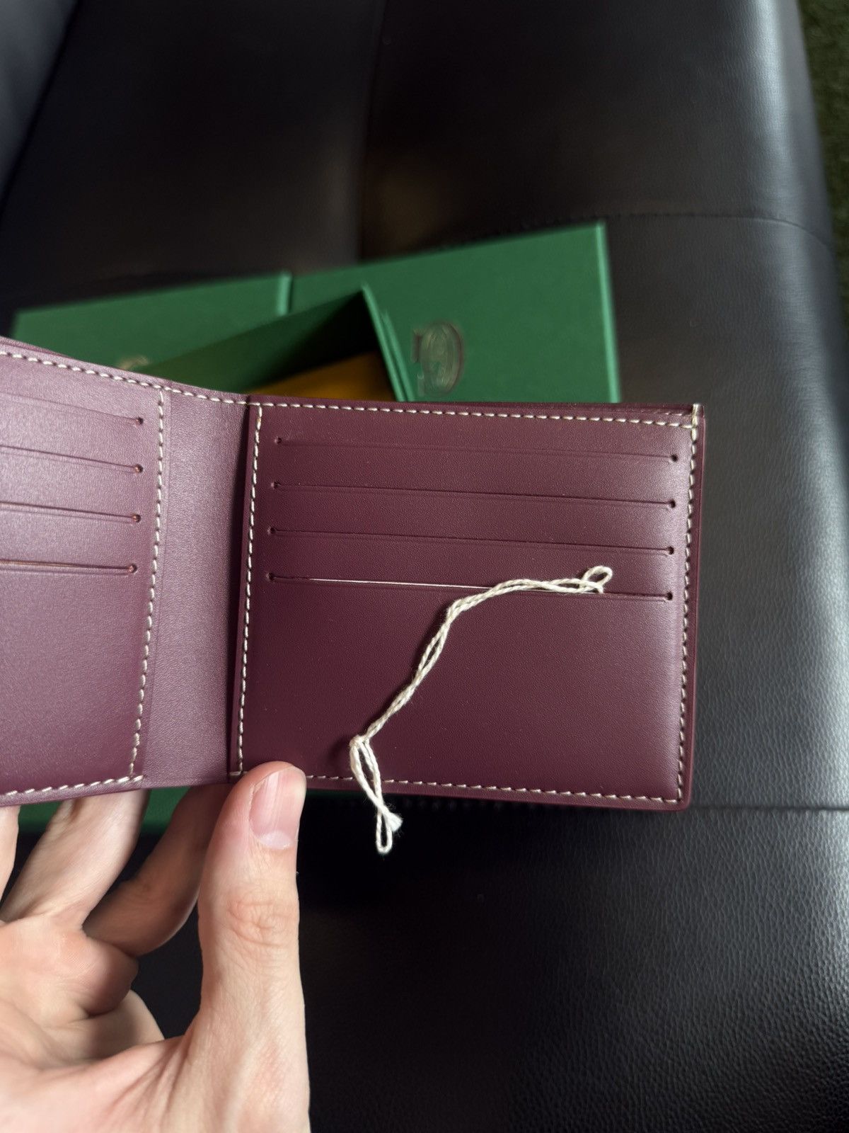 Goyard GOYARD Burgundy BI Fold Wallet NEW W BOX Authentic Size ONE SIZE - 5 Thumbnail