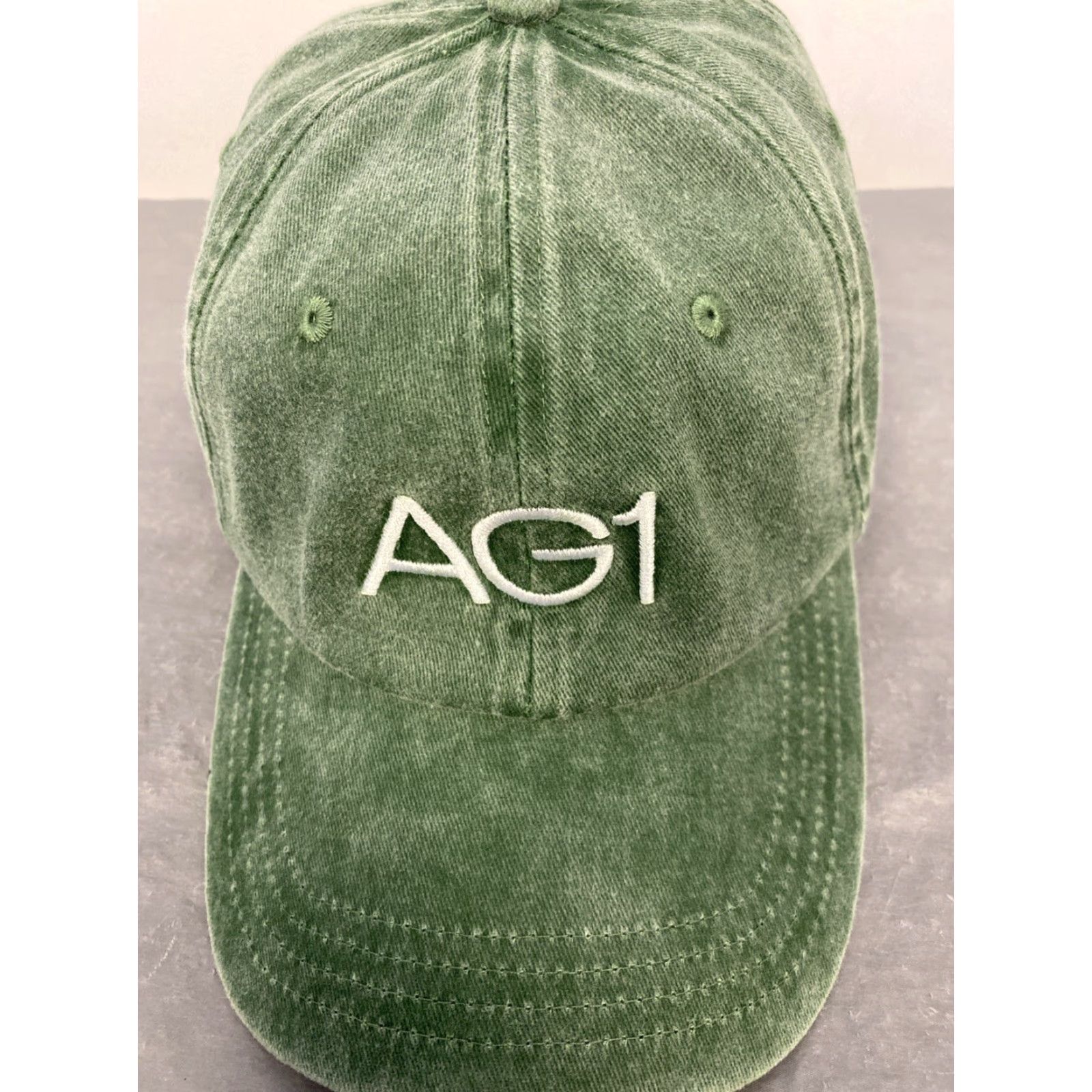 Vintage AG1 Strapback Hat One Size Green Adjustable Baseball Cap Casual Mens Size ONE SIZE - 2 Thumbnail