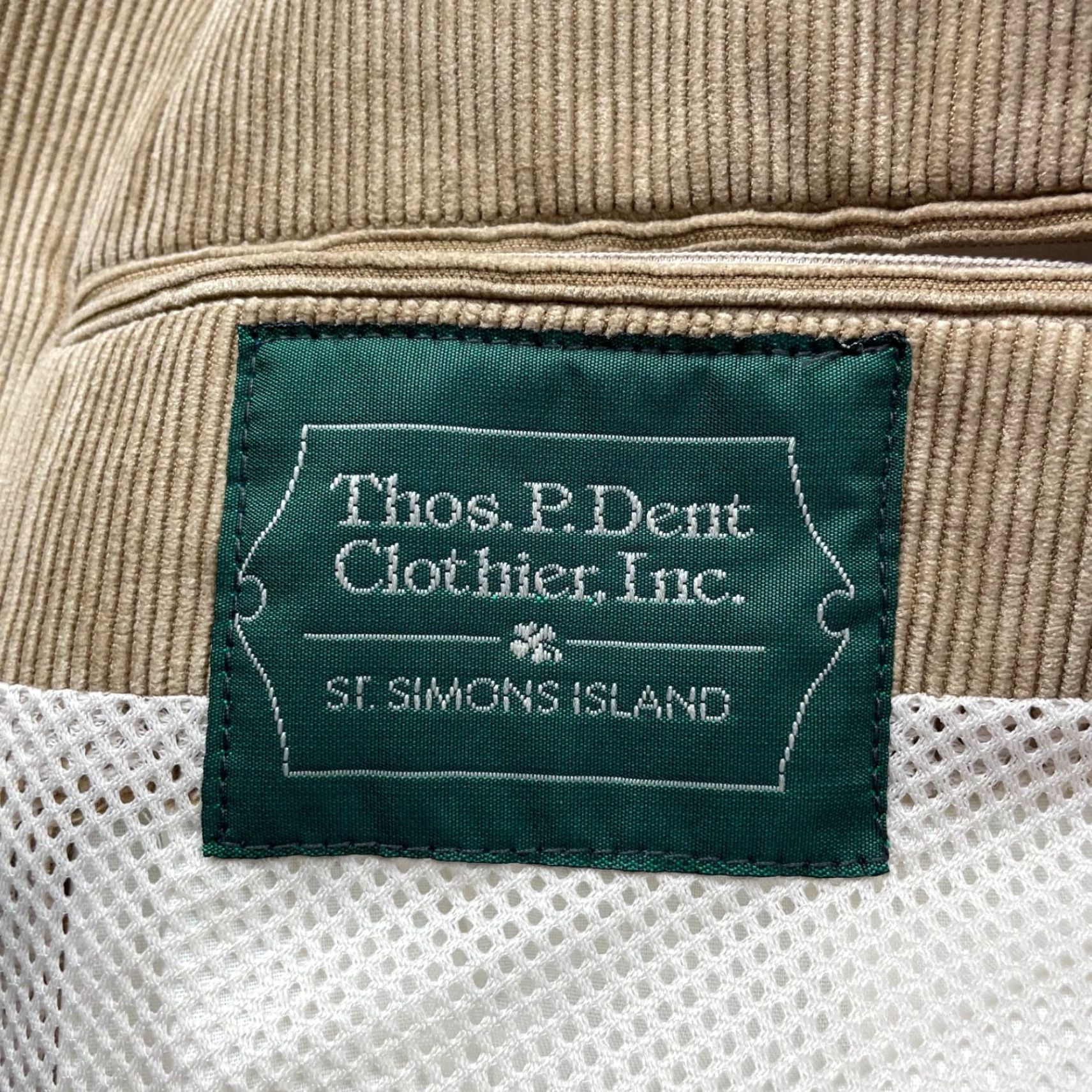 Vintage VINTAGE Thos P Dent x Lacrosse Men’s Corduroy Blazer Jacket Khaki/Tan 48R Three-Button Single-Vented Corduroy Blazer Mens Size 48R - 6 Thumbnail