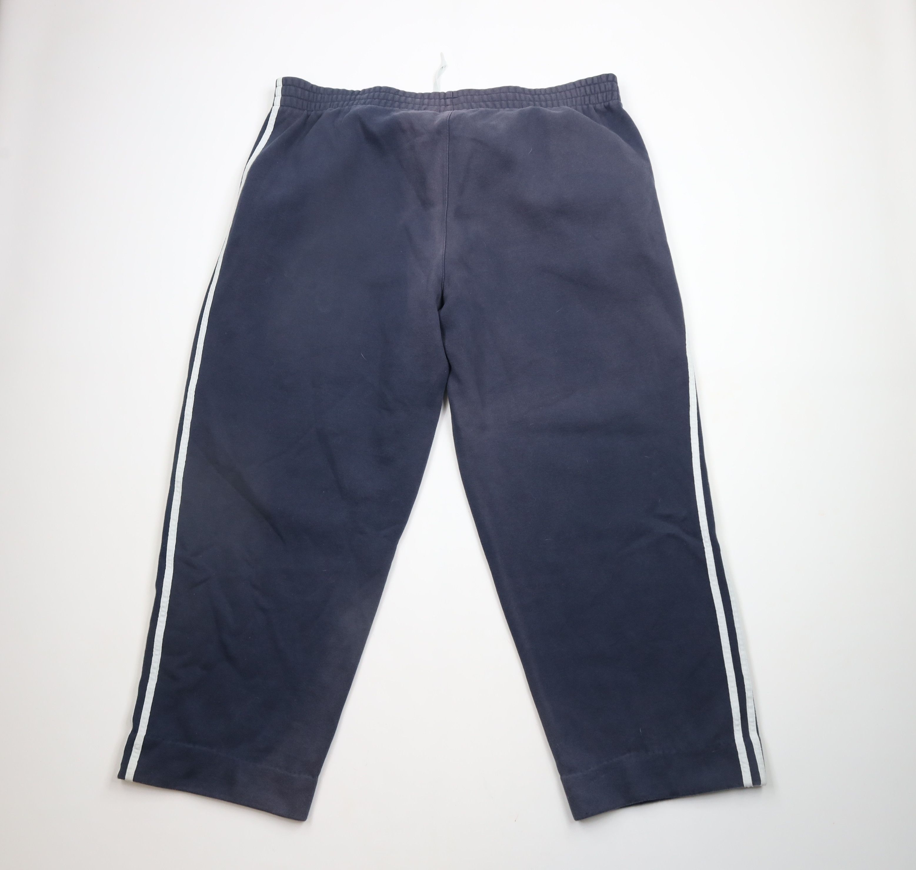 Adidas × Vintage Vintage Adidas Spell Out Striped Wide Leg Sweatpants Blue Size US 40 / EU 56 - 9 Thumbnail