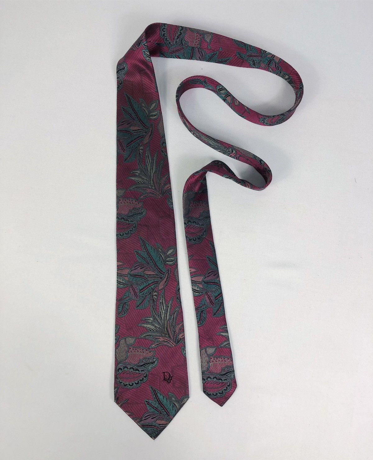 Christian Dior Monsieur Rare Vintage Christian Dior Monsieur Flora Silk Tie Size ONE SIZE - 2 Thumbnail