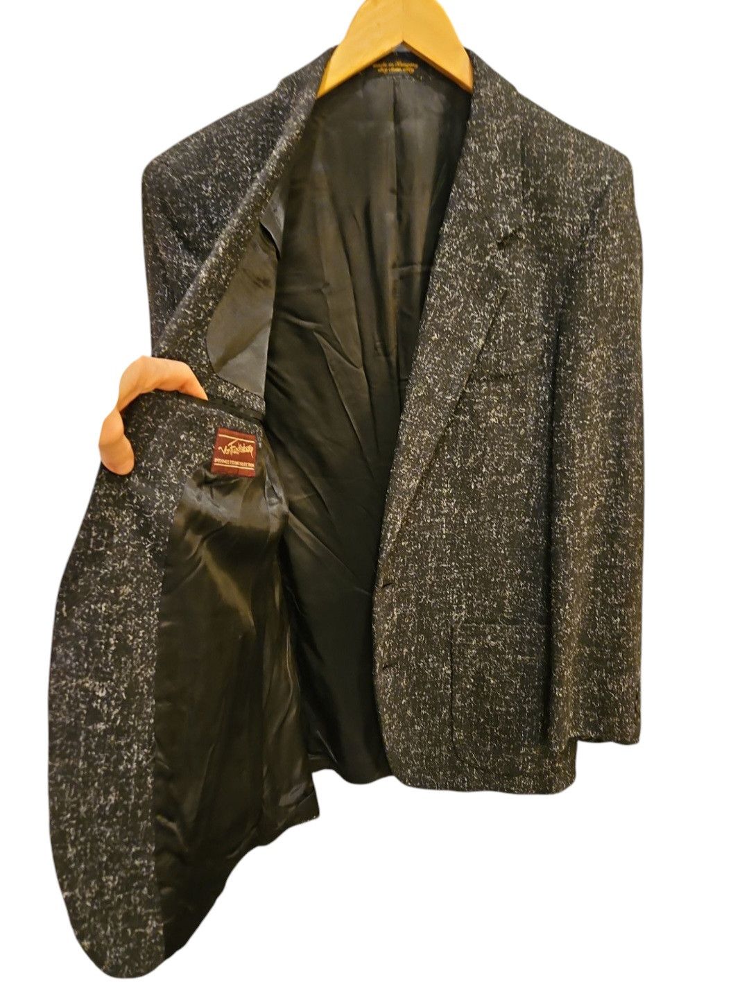 Black with Gray Flecks- Blazer Sz. 40 R Von Furstenberg