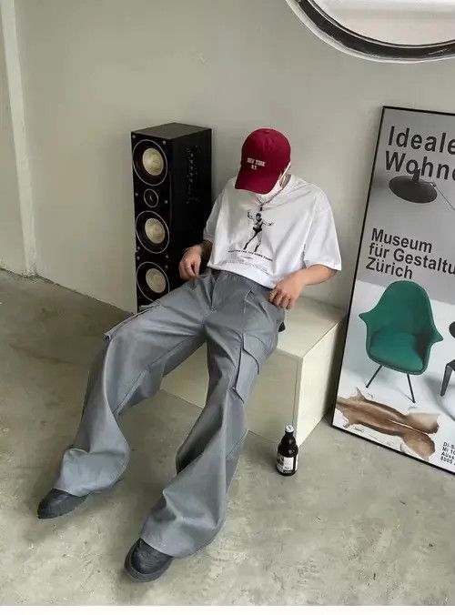 Designer × Japanese Brand × Vintage y2k skate loose baggy cargo pants Size US 32 / EU 48 - 4 Thumbnail