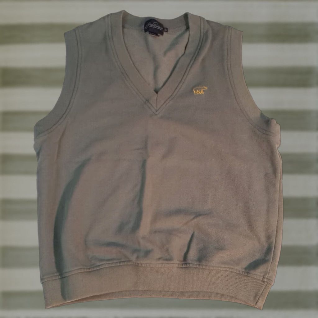 X-LARGE Jack Nicklaus Bear Logo Golf Sweater Vest Vest XL Tan Brown Fleece V-Neck Men 1980s Size XL Golf All Seasons Logo Pattern Solid Size US XL / EU 56 / 4 - 1 Thumbnail