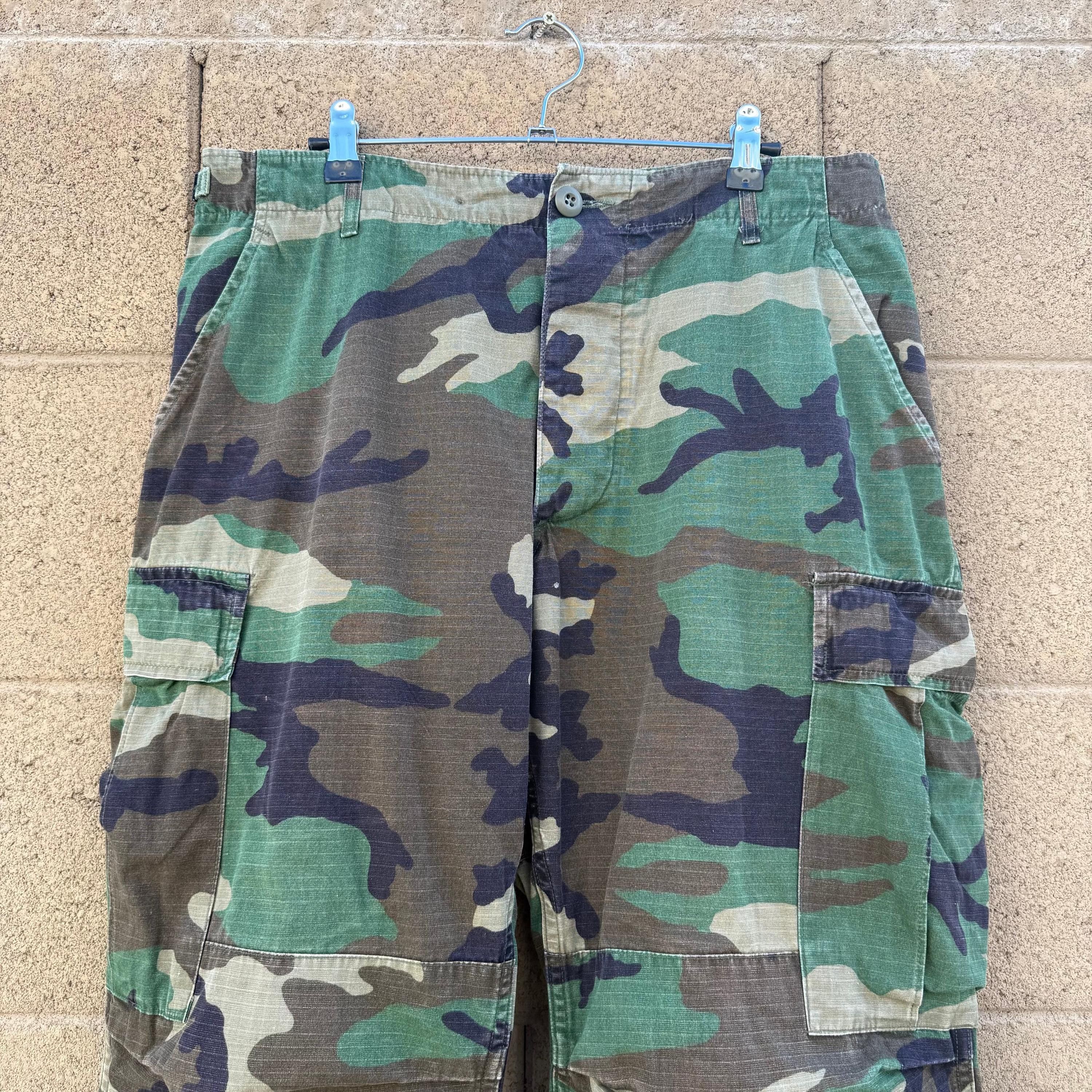 Vintage 80's US Military Woodland Ripstop Cargo Pants Size US 35 - 8 Thumbnail