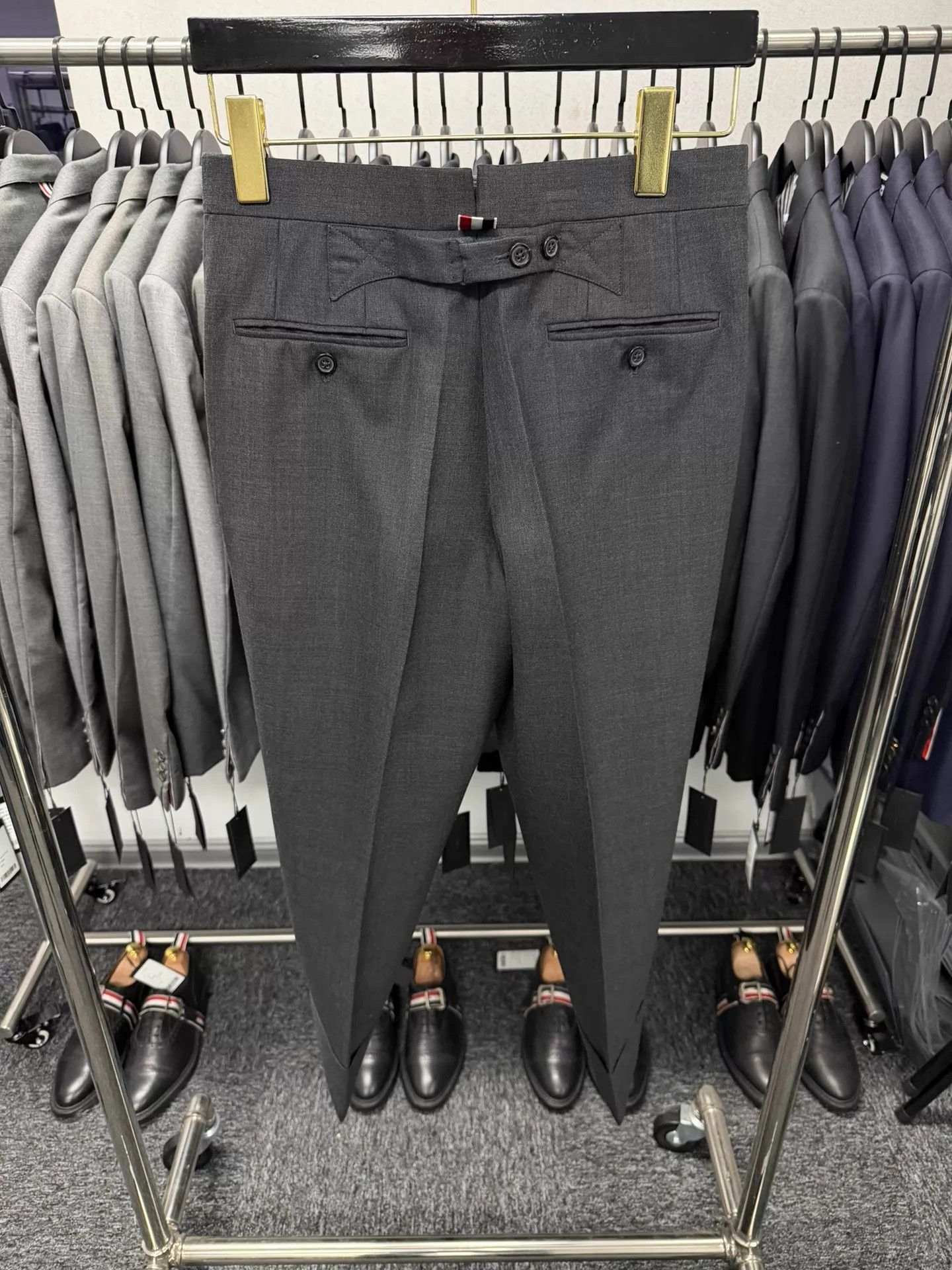 Thom Browne Thom Browne Women's Classic Charcoal Gray Trousers Size 38 Size 26" / US 2 / IT 38 - 2 Thumbnail