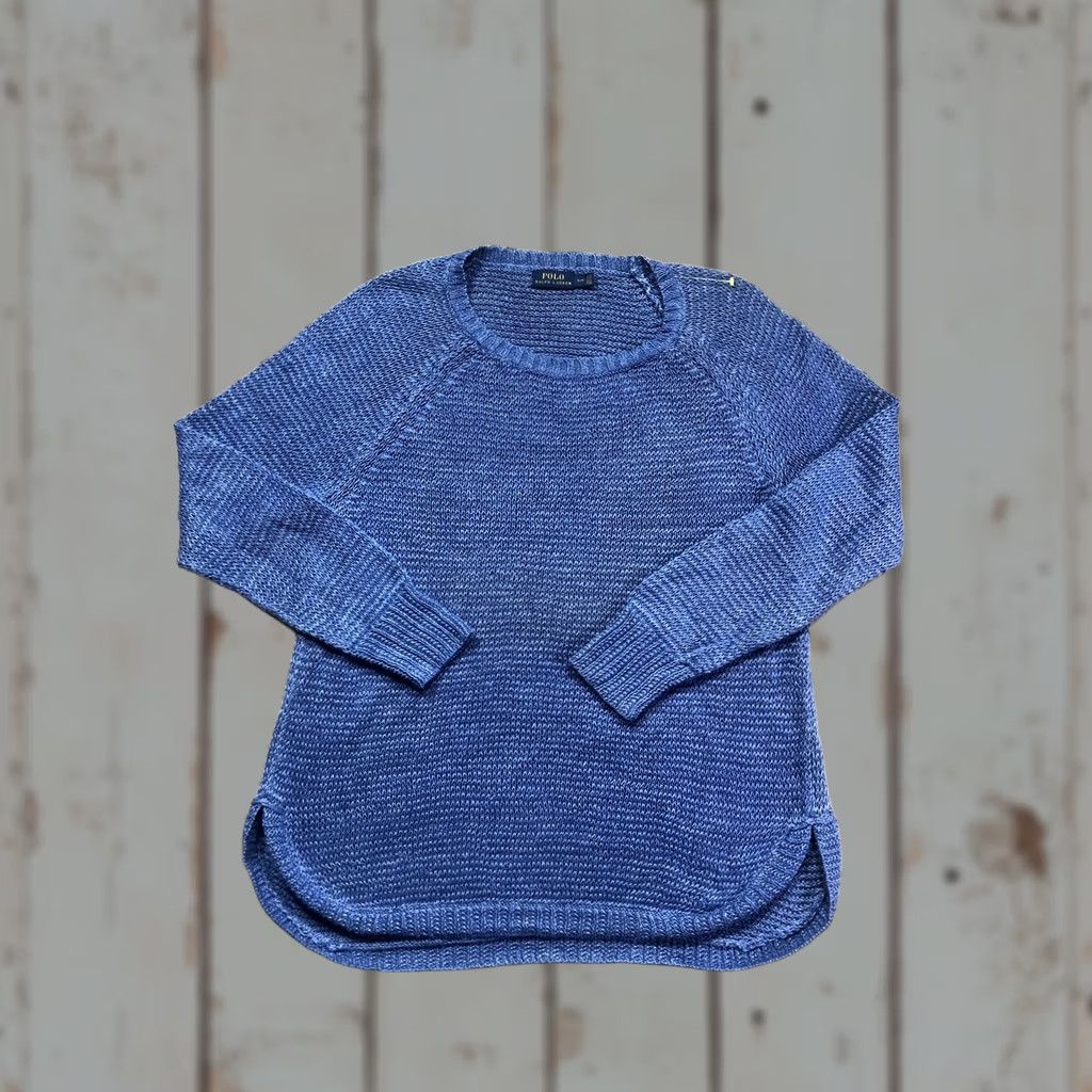 Polo Ralph Lauren Polo Ralph Lauren Sweater Womens Small Blue Tunic Long Sleeve Crewneck Pullover Size S / US 4 / IT 40 - 1 Thumbnail