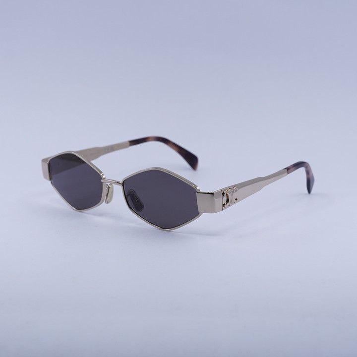 Celine Celine CL40254U 28A Sunglasses Gold Geometric Frame Size ONE SIZE - 1 Thumbnail