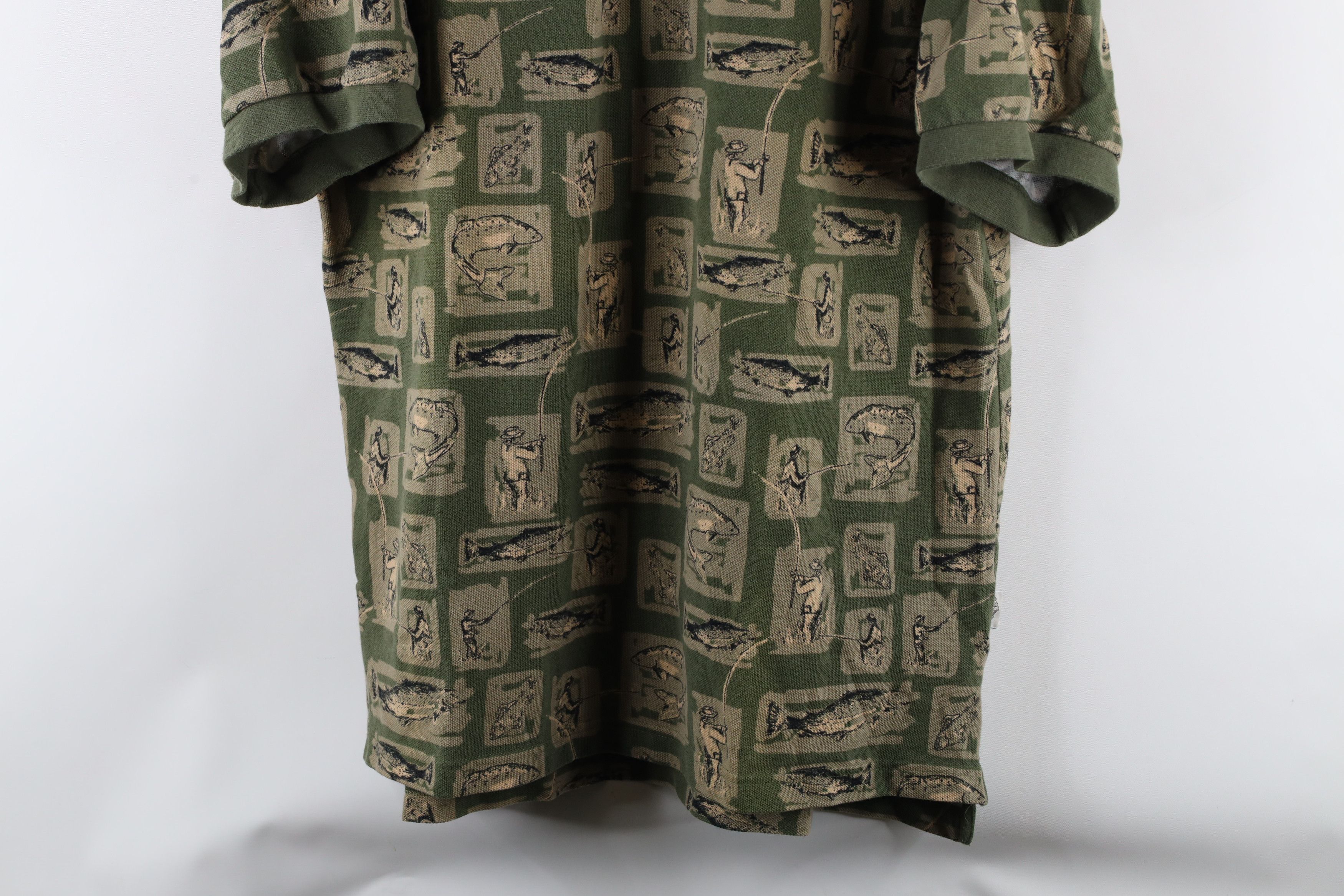 Vintage Vintage 90s Streetwear Fish All Over Print Golf Polo Shirt Size US L / EU 52-54 / 3 - 3 Thumbnail