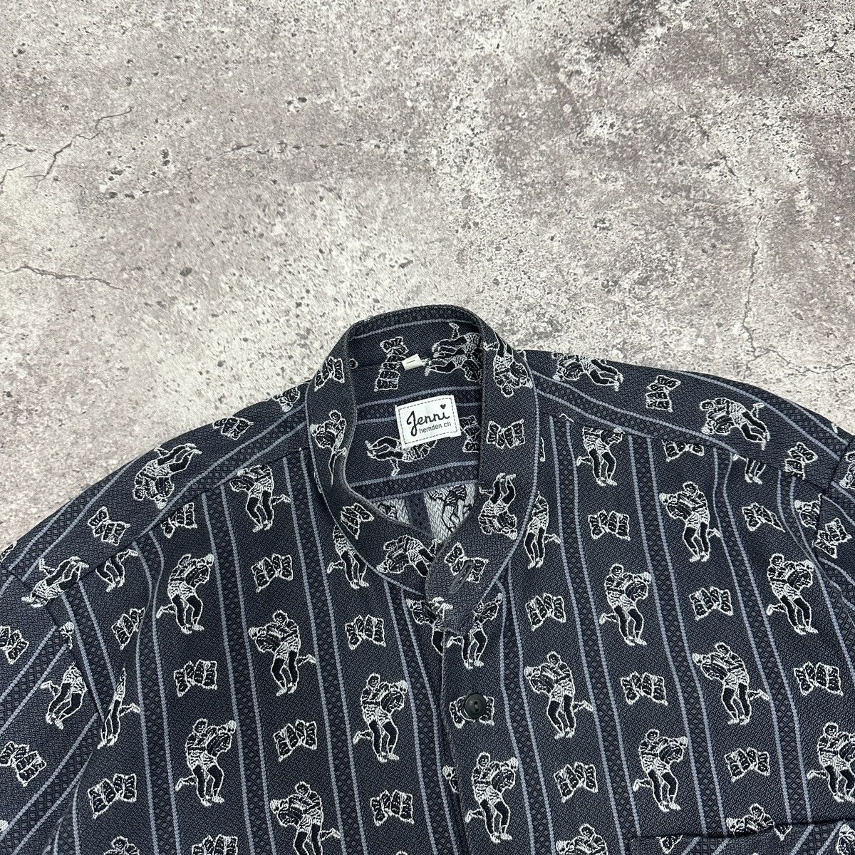 Vintage Vintage 90s Jenni Hand Made Hawaiian shirt Wrestling y2k og Size US M / EU 48-50 / 2 - 7 Thumbnail