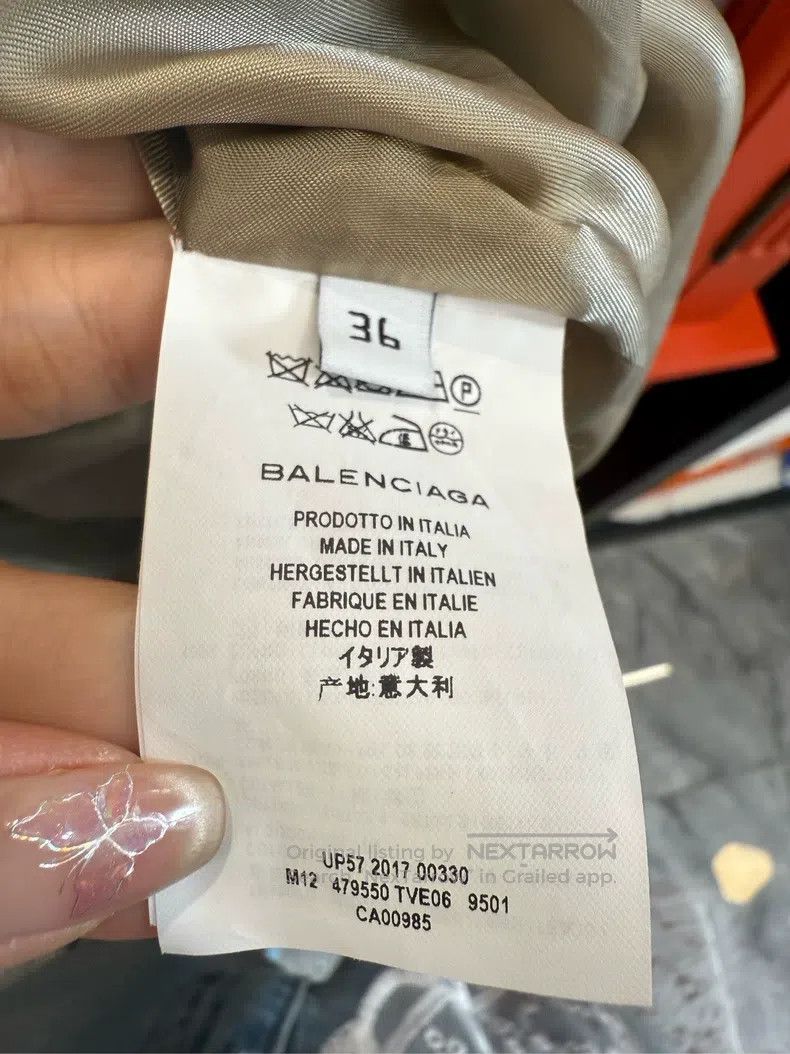 Balenciaga Balenciaga Beige Pointed Collar Slim Fit Trench Coat Size XS / US 0-2 / IT 36-38 - 6 Thumbnail