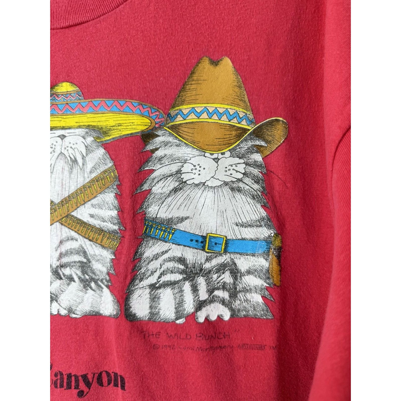 Cowboy Equipment 1992 Vintage Grand Canyon Cats Texas Western Cowboys T Shirt Size US XL / EU 56 / 4 - 4 Thumbnail