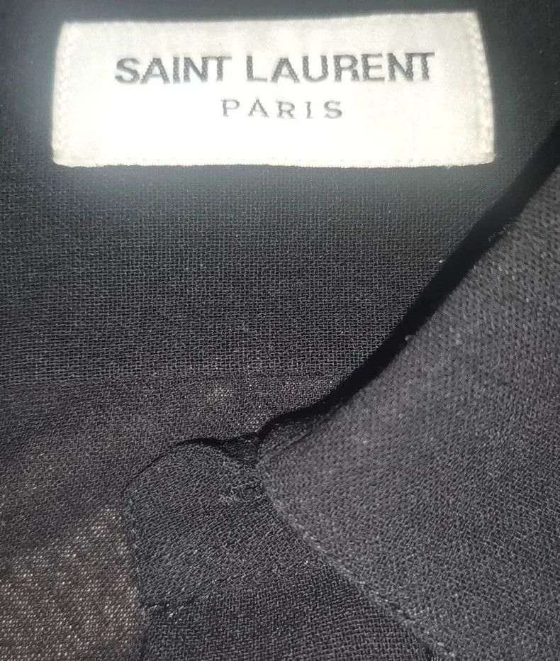 Saint Laurent Paris Saint laurent paris Dream Piece Black Silk Hidden Button ja Size US M / EU 48-50 / 2 - 2 Thumbnail