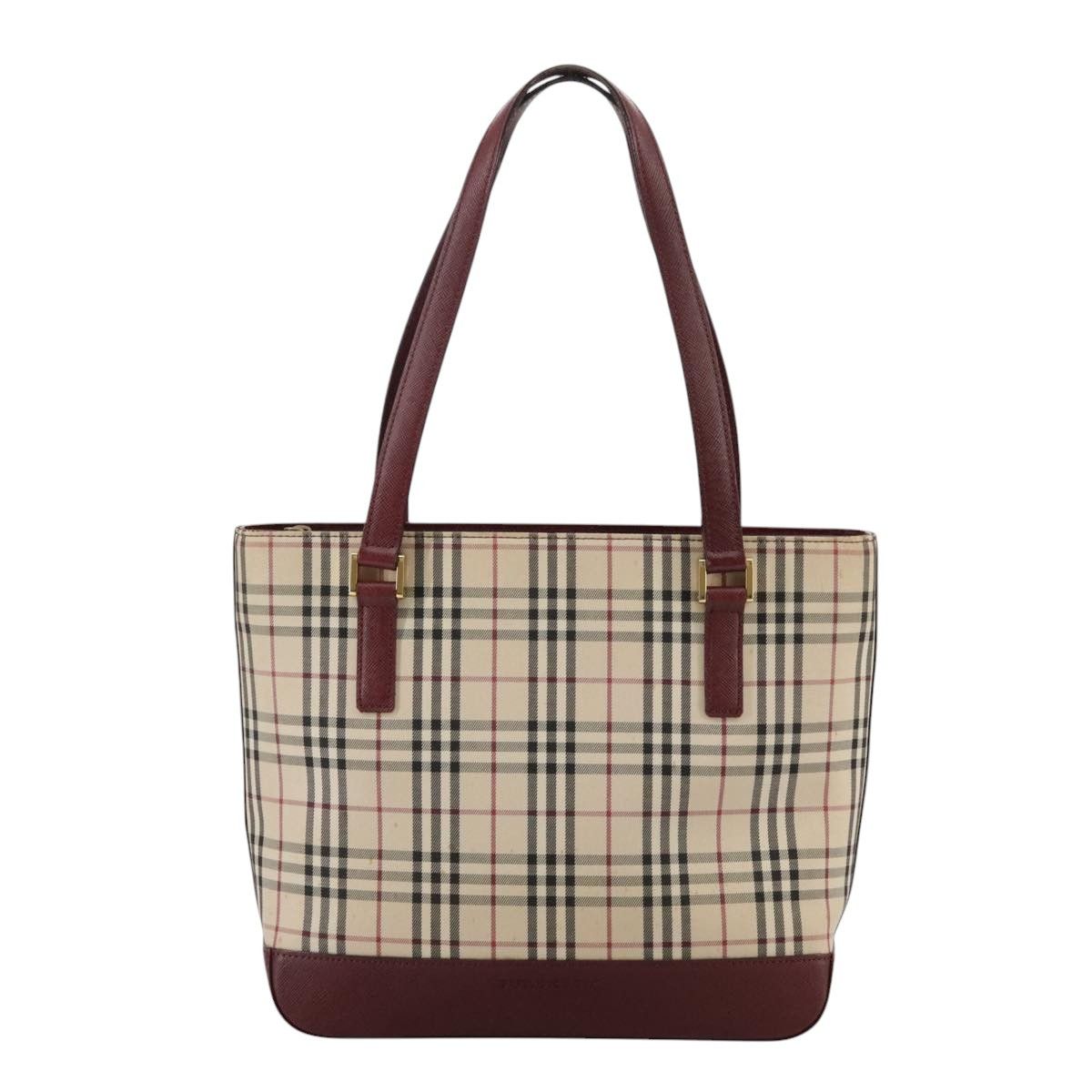 Burberry Nova Check Beige Canvas Shoulder Bag (Pre-Owned) Size ONE SIZE - 1 Thumbnail