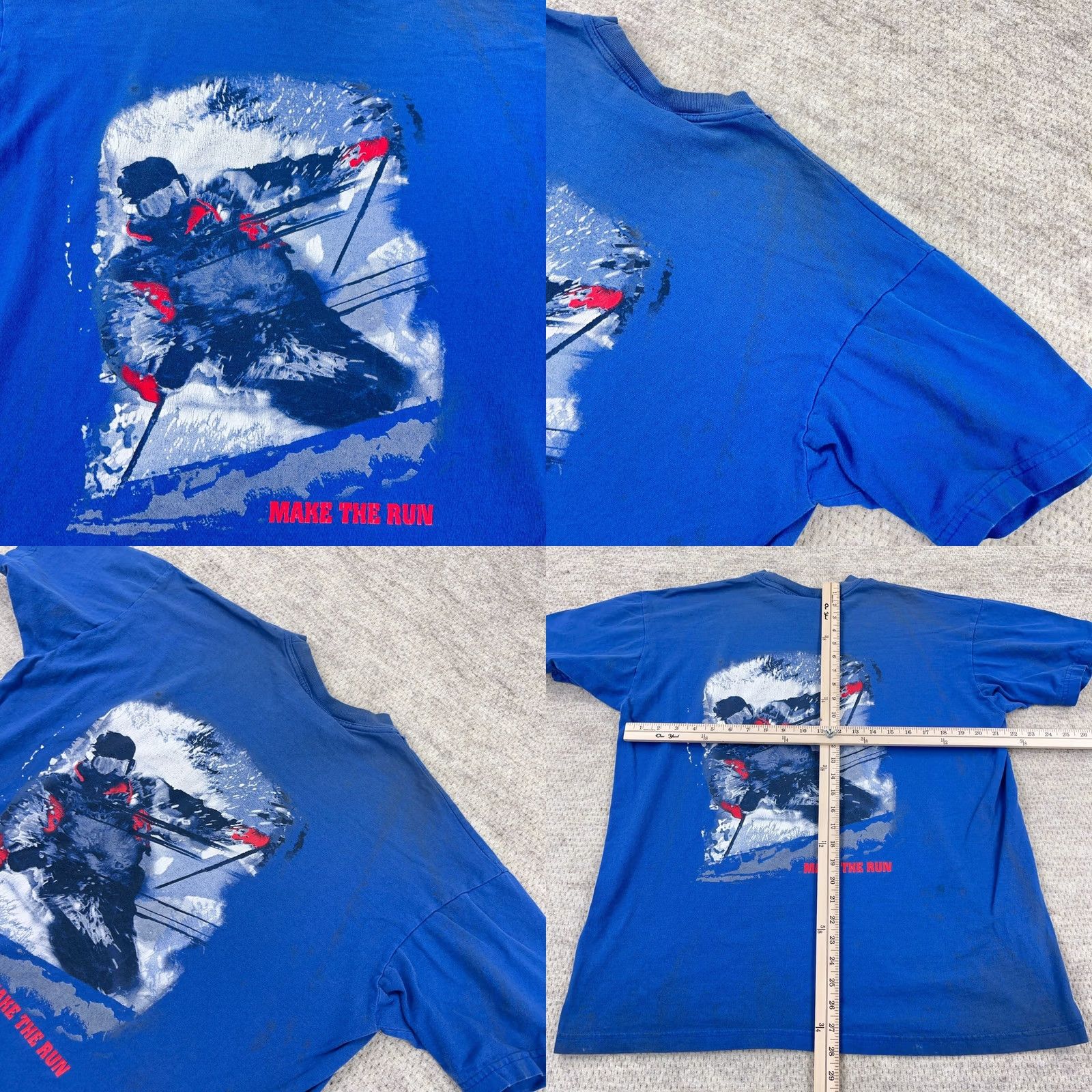 Marlboro VINTAGE Marlboro Shirt Men XL Blue Adventure Team Skiing Thrashed Grunge Pocket Shirt Size US XL / EU 56 / 4 - 10 Thumbnail