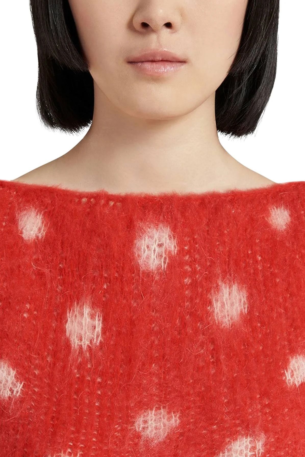 Marni o1w1db10824 Kitted Top in Red Size XS / US 0-2 / IT 36-38 - 5 Thumbnail