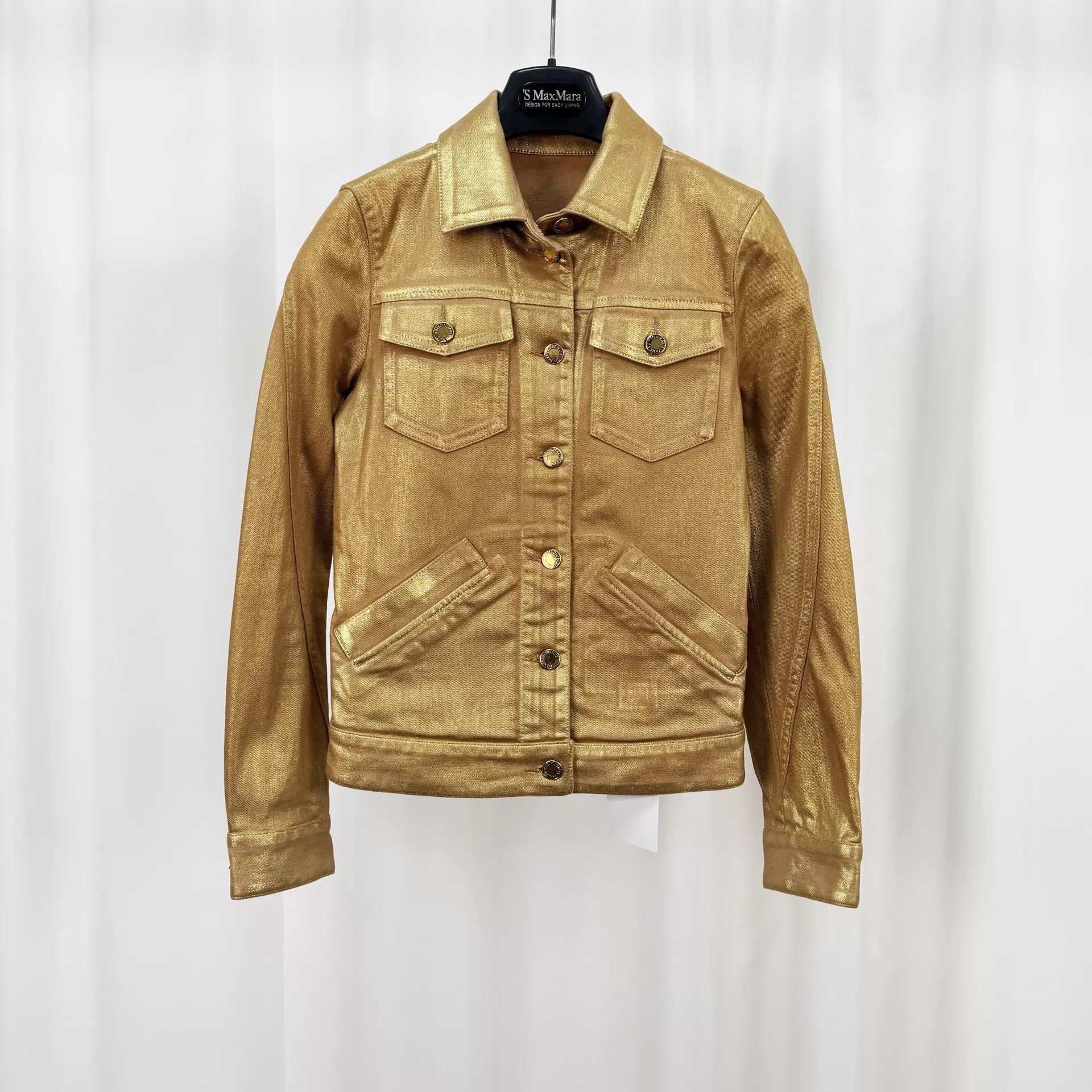 Louis Vuitton Louis Vuitton Gold Glitter Denim Jacket 34 99 New Size XS / US 0-2 / IT 36-38 - 1 Thumbnail