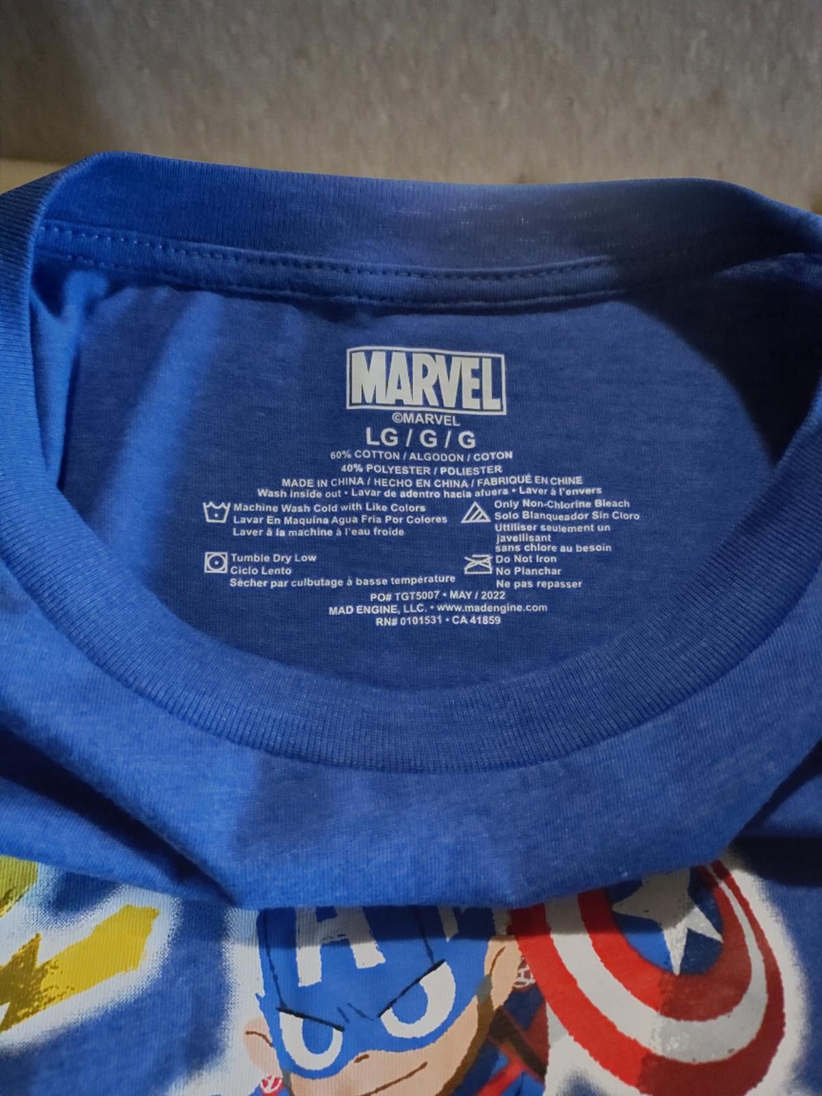 Marvel Comics Boys' Large Avengers Long Sleeve Tee Size US L / EU 52-54 / 3 - 6 Thumbnail