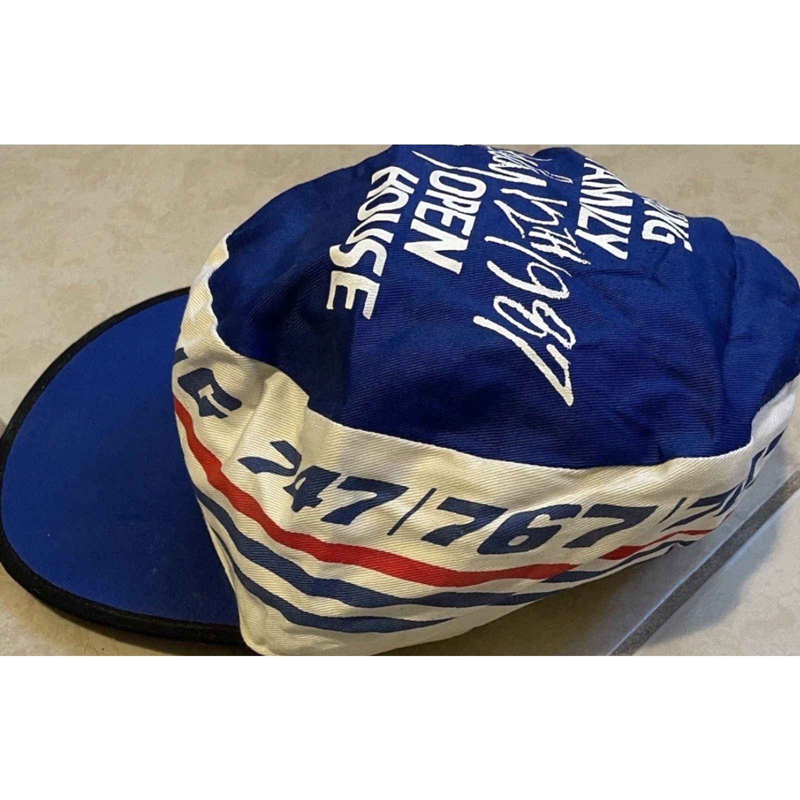 Vintage Vtg 80s Boeing Family Open House Painters Hat Flying Plane Pilot 747 767 Grunge Airport Baseball Cap Men One Size Blue N/A Size ONE SIZE - 6 Thumbnail