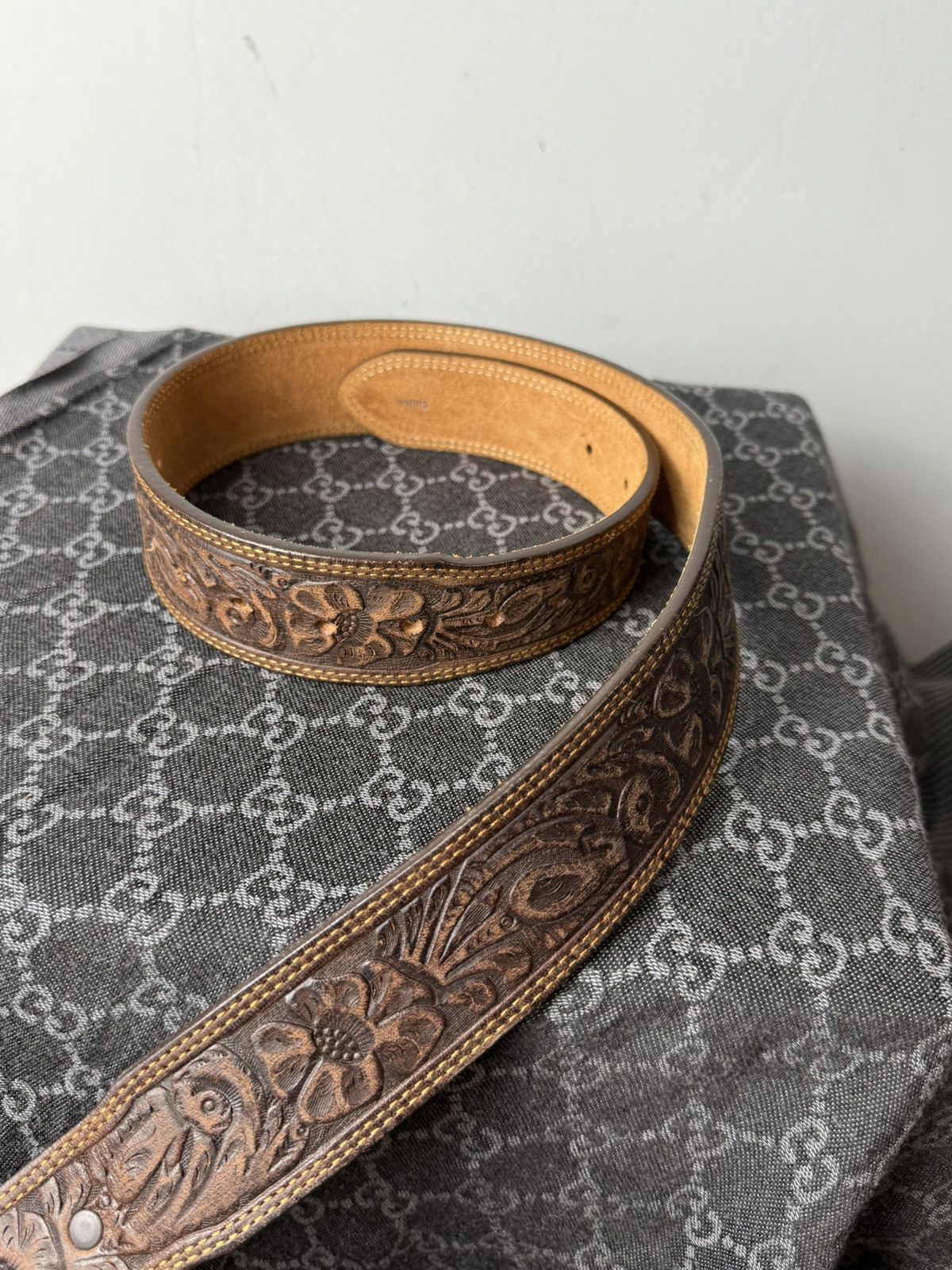Cowboy Equipment Rare! Vintage Revolver Leather Cowboy Belt Western American Size ONE SIZE - 6 Thumbnail