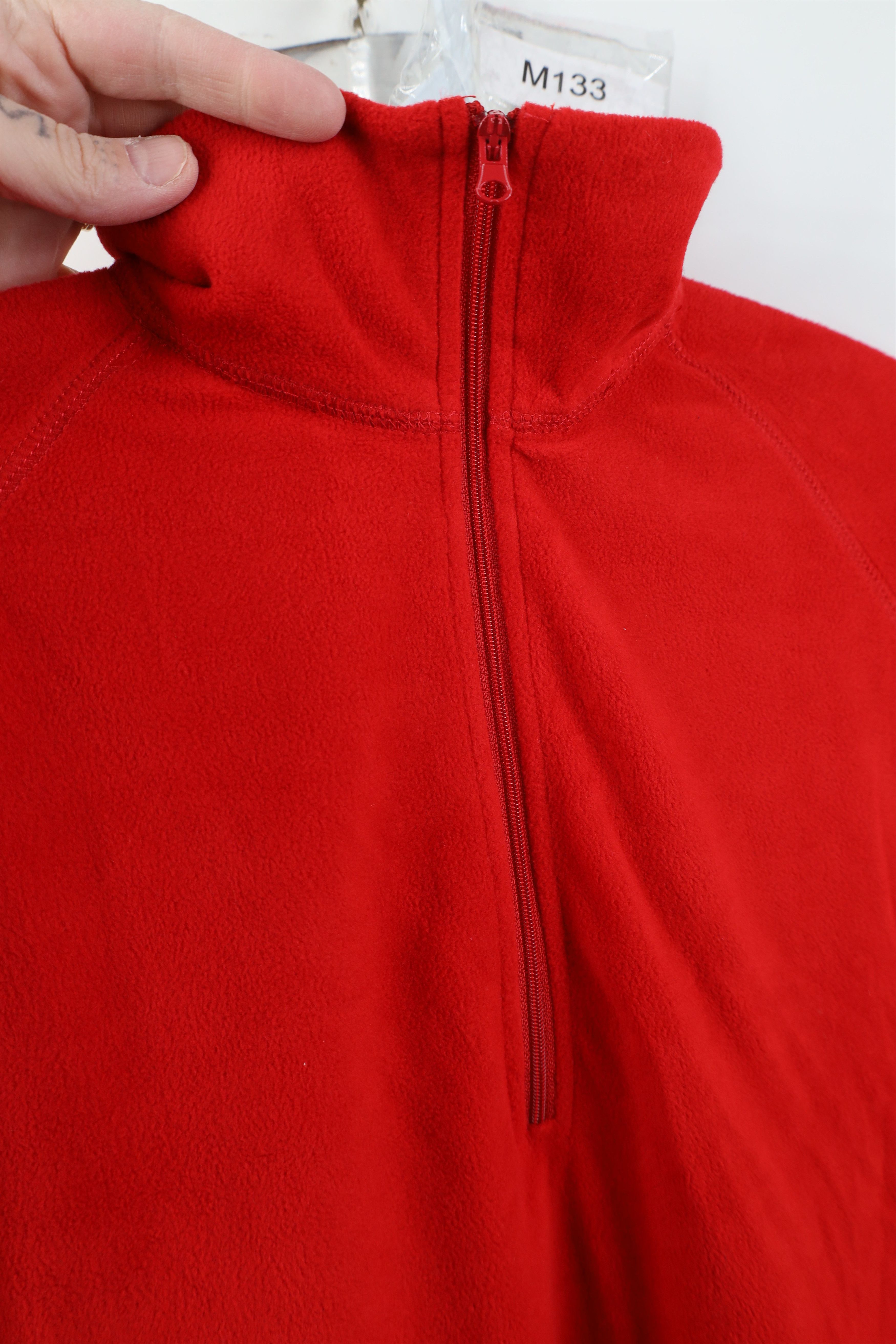 Woolrich Woolen Mills Deadstock Vintage Woolrich 1/4 Half Zip Fleece Sweater Red Size L / US 10 / IT 46 - 11 Thumbnail