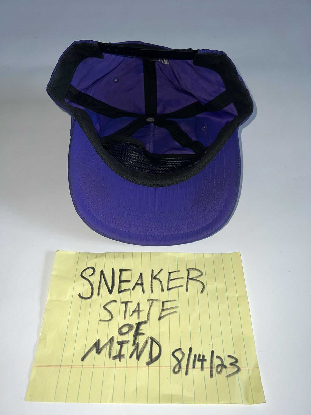Supreme × Vintage PURPLE Supreme Motion Logo Hat iridescent 5 panel SS16 Size ONE SIZE - 6 Thumbnail