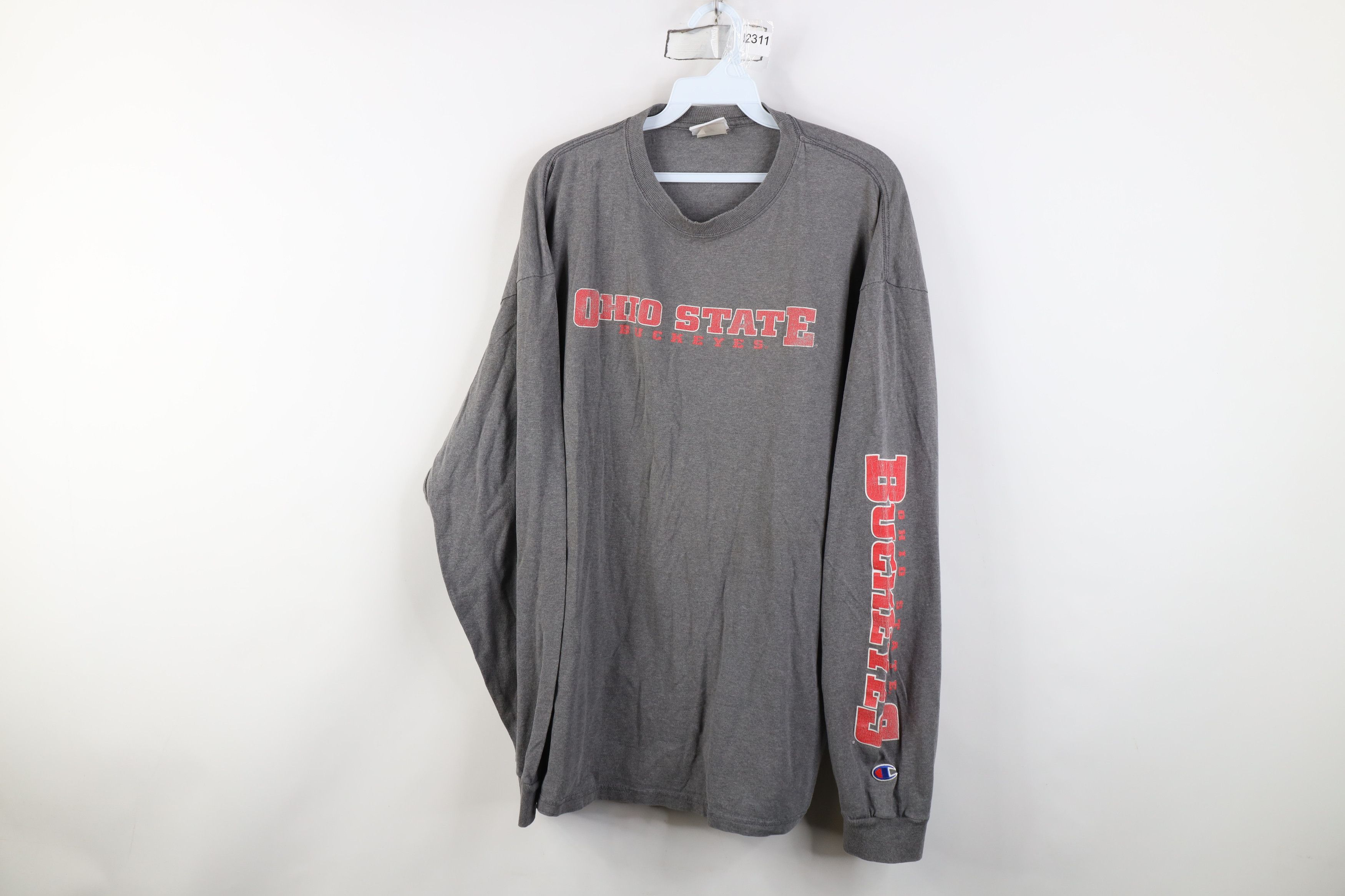 Champion Vintage 90s Y2K Champion Ohio University Long Sleeve T-Shirt Size US XXL / EU 58 / 5 - 1 Thumbnail