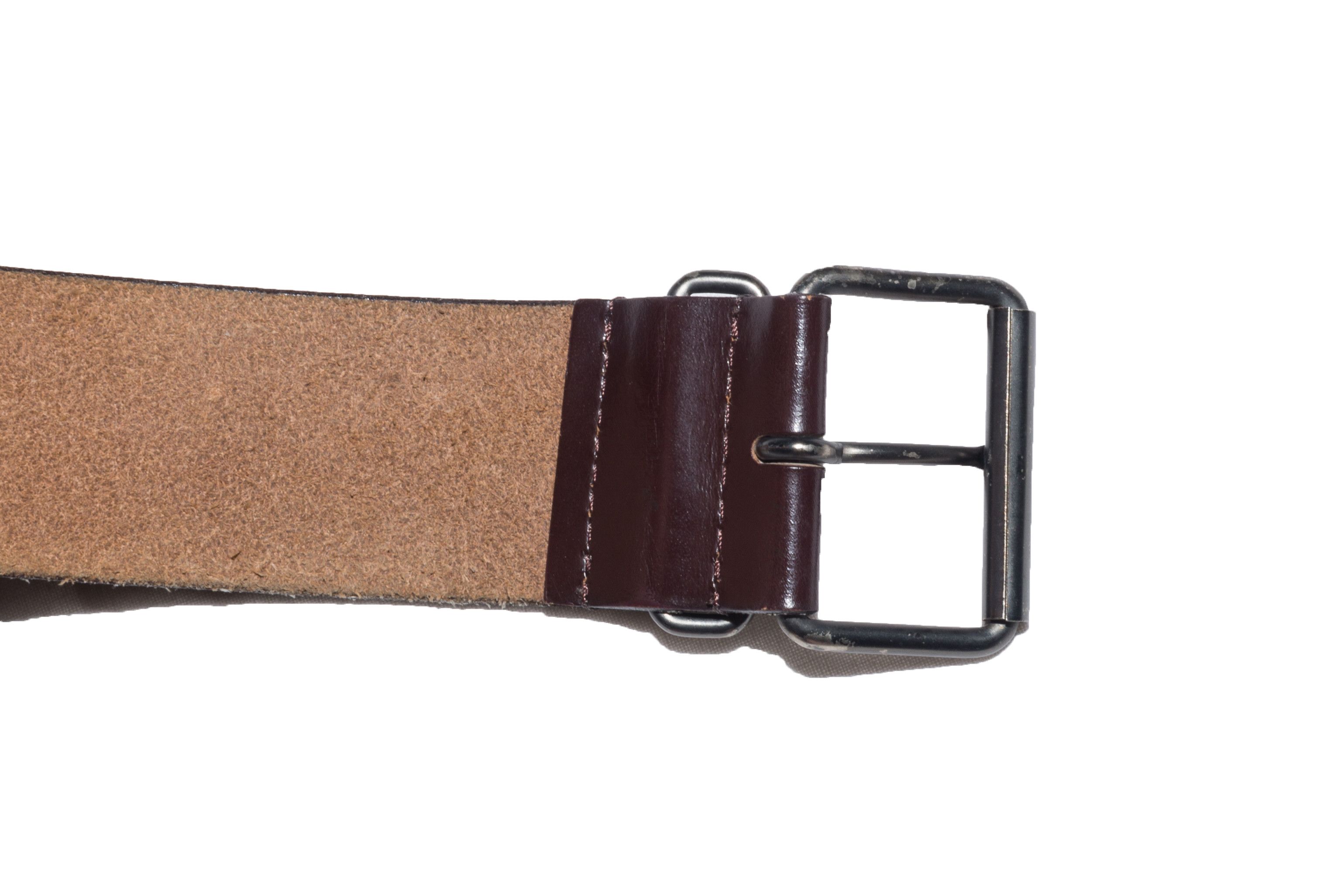 Issey Miyake COWHIDE SIMPLE PATENT LAYERED ROLL BELT Size 32 - 5 Thumbnail