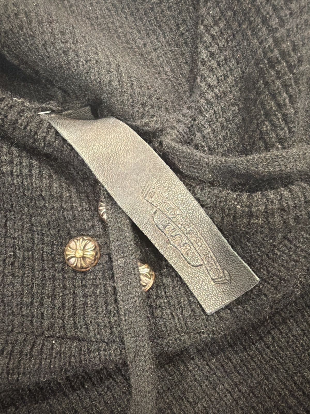 Chrome Hearts Chrome Hearts Cashmere Leather Patch Black Hoodie Size US M / EU 48-50 / 2 - 5 Thumbnail