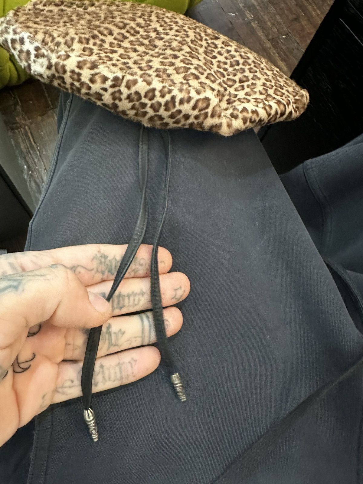 Chrome Hearts CHROME HEARTS LEOPARD PONY HAIR BERET PARIS HAT Size ONE SIZE - 4 Thumbnail
