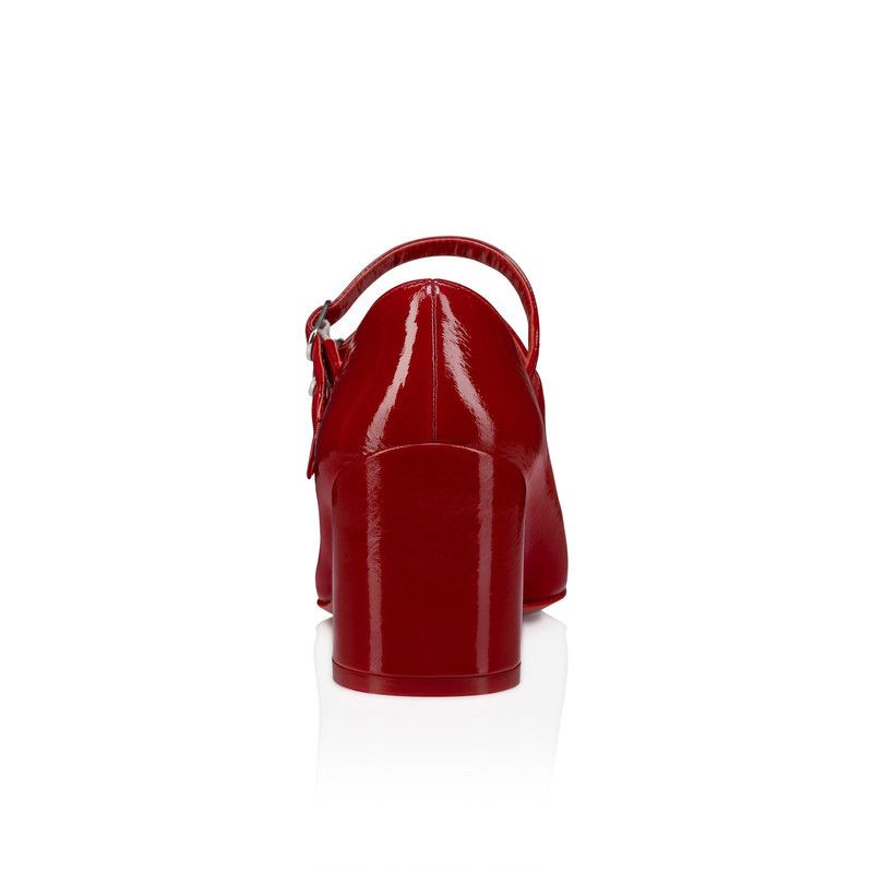 Christian Louboutin os11x0526 Miss Jane Vog Patent Leather Pumps in Red Size US 8.5 / IT 38.5 - 4 Thumbnail
