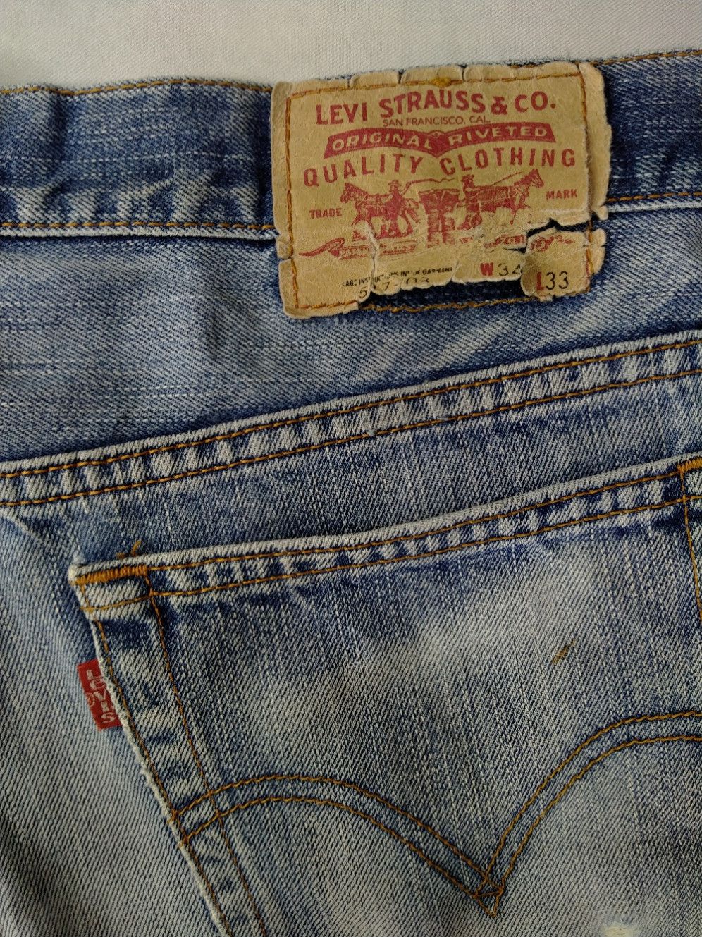 If Six Was Nine Faded Blue Vintage Levi's 517 Flare 34x30 Denim -JN865 Size US 34 / EU 50 - 6 Thumbnail