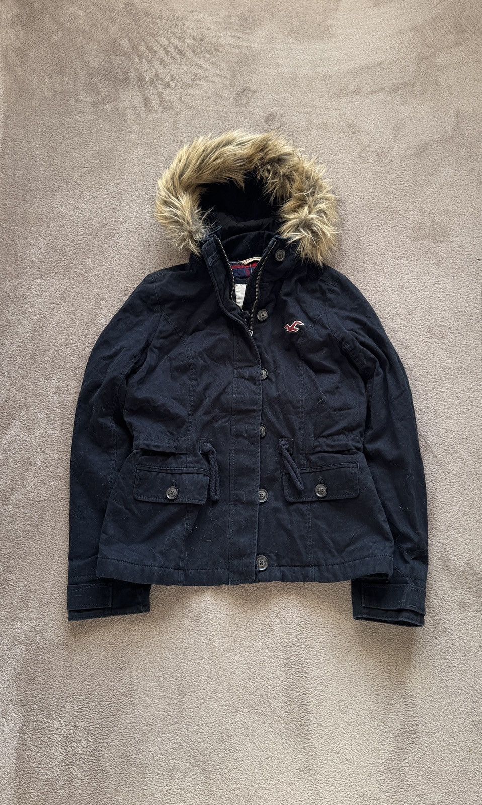 Japanese Brand Hollister Y2K Faux Fur Hood Jacket Hysteric Glamour LGB Size M / US 6-8 / IT 42-44 - 1 Thumbnail