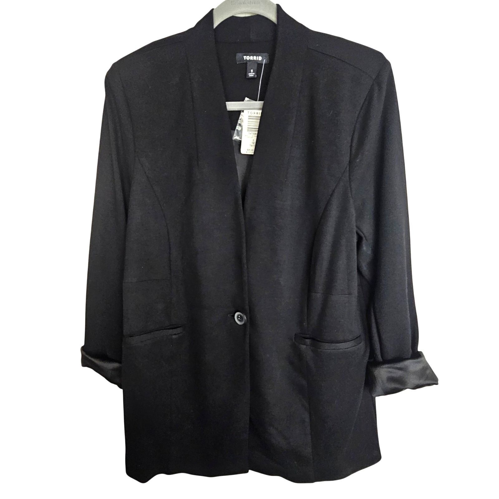 Torrid Torrid Womens Ponte Blazer Plus Size 1X Classic Career Corp Size XL / US 12-14 / IT 48-50 - 1 Thumbnail