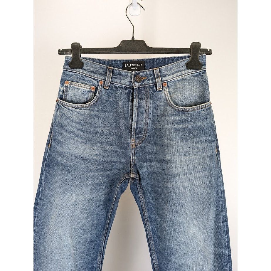Balenciaga o1rshd1 Denim Jeans in Blue Size US 29 - 4 Thumbnail