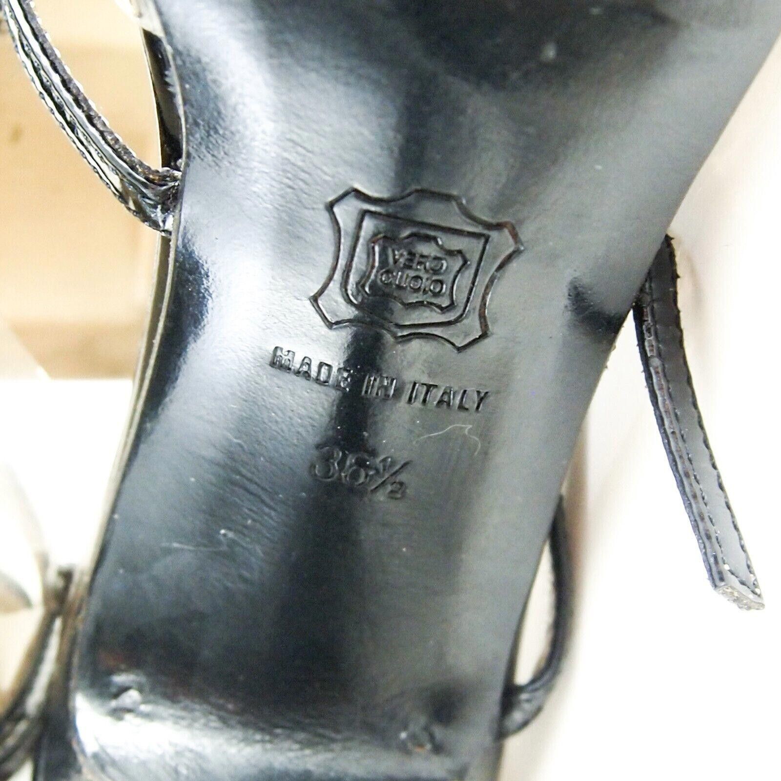 Versace Gianni Versace Strappy Sandals Black Pat Leather US 6.5 36.5 Size US 6.5 / IT 36.5 - 8 Thumbnail