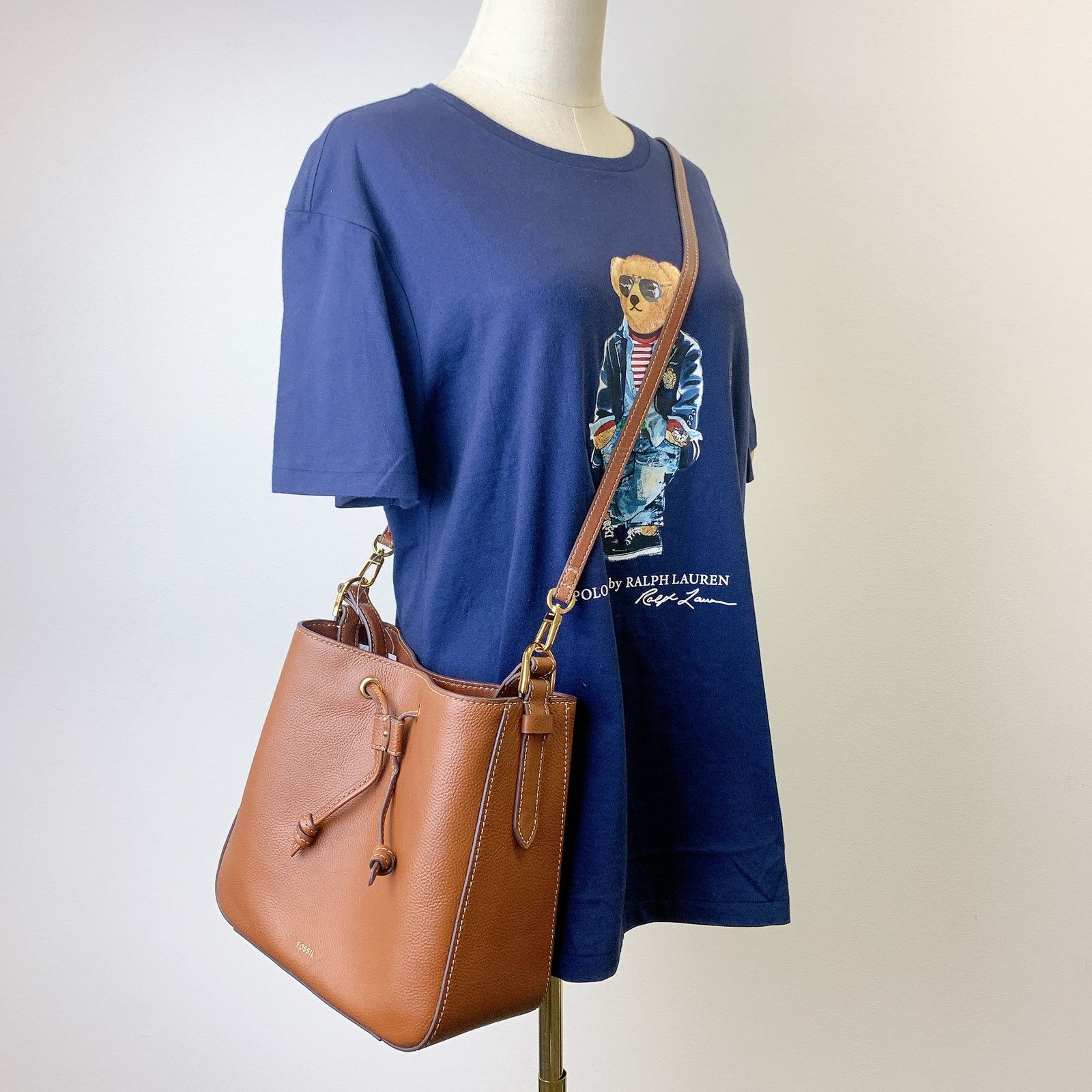 Fossil SHB3172210 Tessa Bucket Crossbody IN Brown