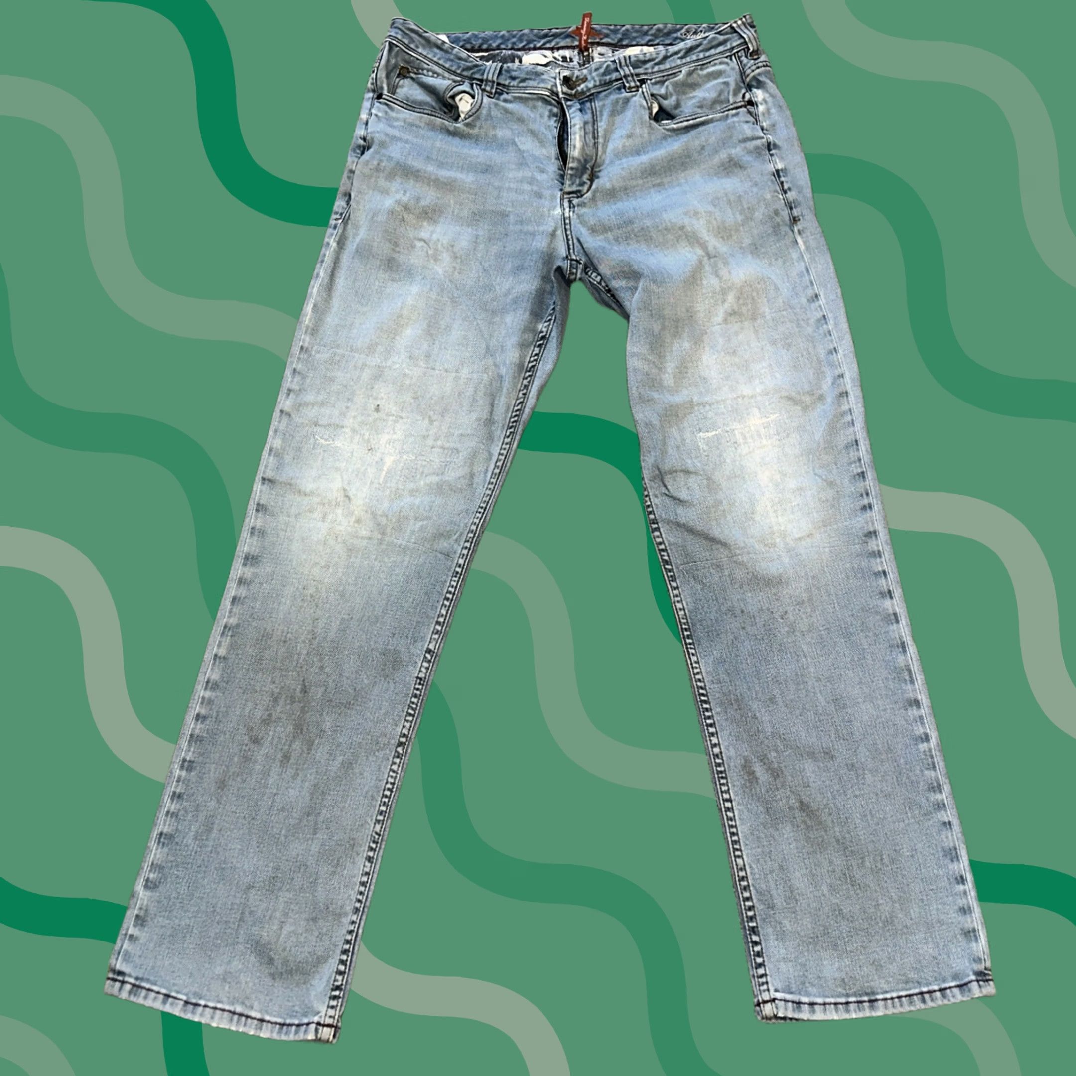 Tommy Bahama Tommy Bahama Jeans Men's Straight Blue Light Wash Denim 36x32 Size US 36 / EU 52 - 1 Thumbnail