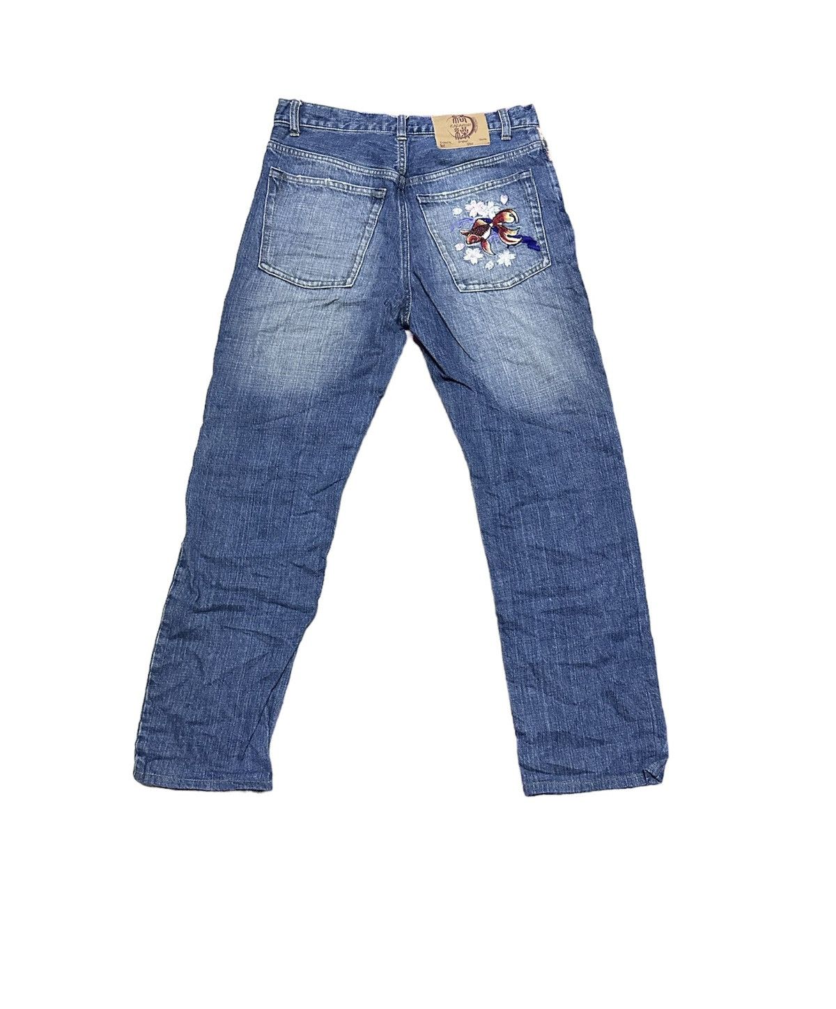 Japanese Brand Karakuri denim embroidery denim Size US 31 - 2 Thumbnail