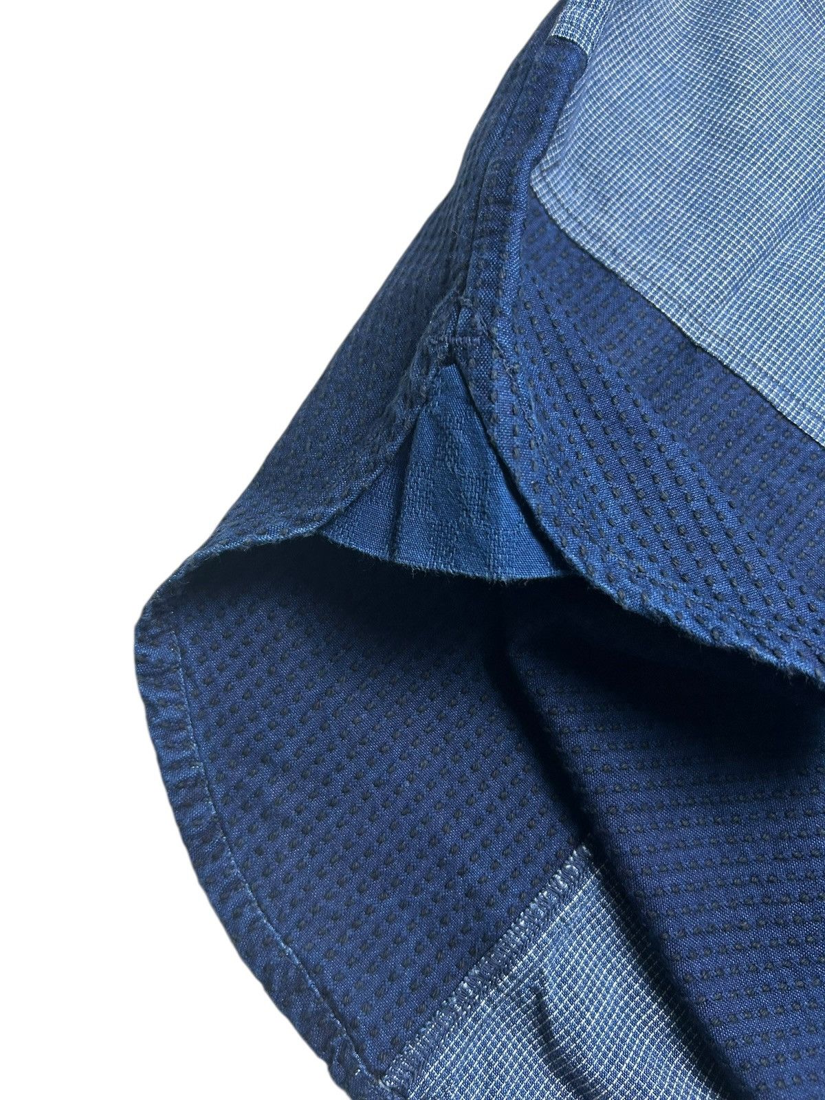 FDMTL FDMTL TOKYO fundamental Pullover Patchwork Shirt Indigo Size US M / EU 48-50 / 2 - 14 Thumbnail