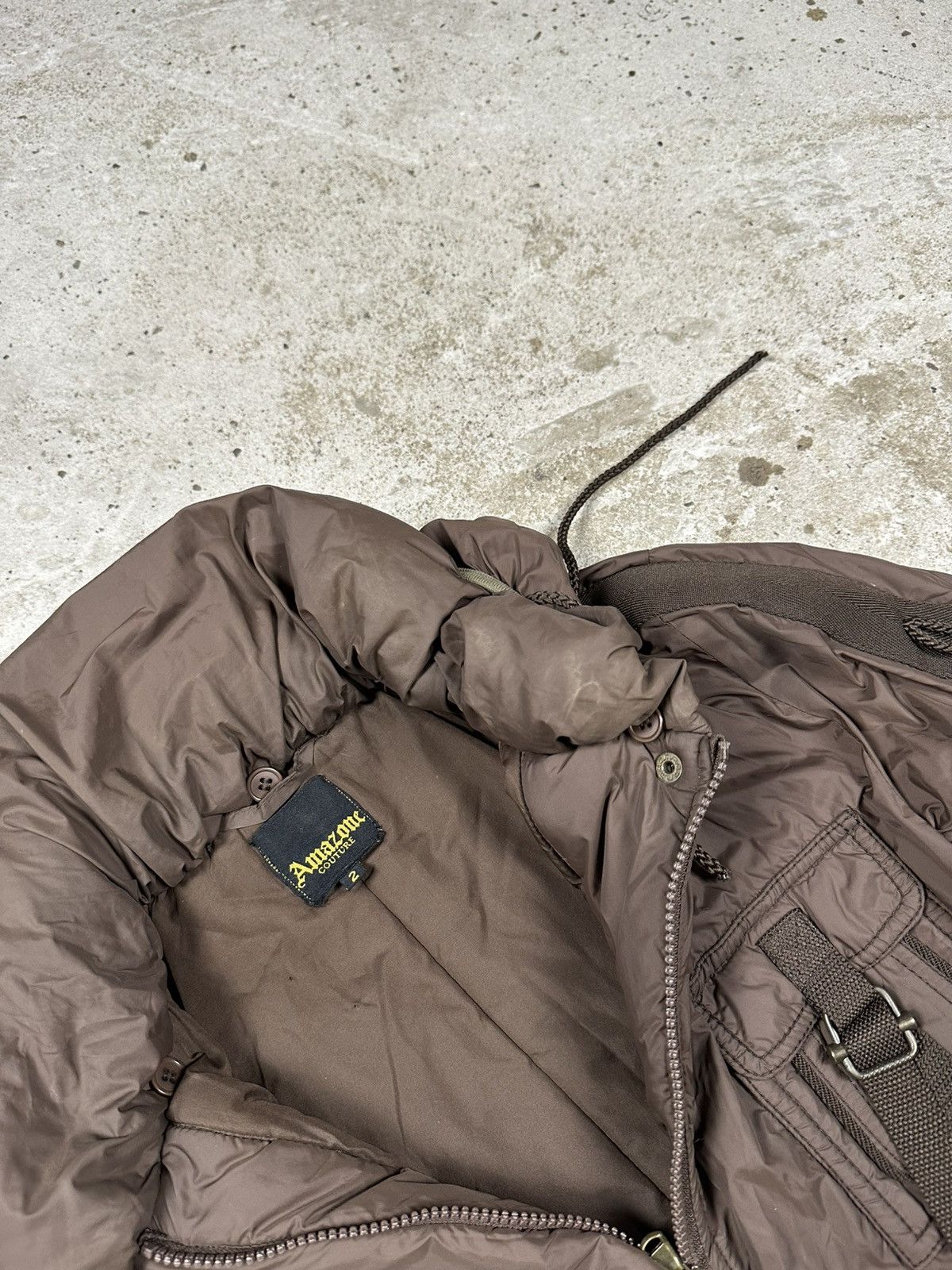 Japanese Brand × Vintage Vintage Y2K Bondage Utility Hooded Brown Jacket Size US S / EU 44-46 / 1 - 12 Thumbnail
