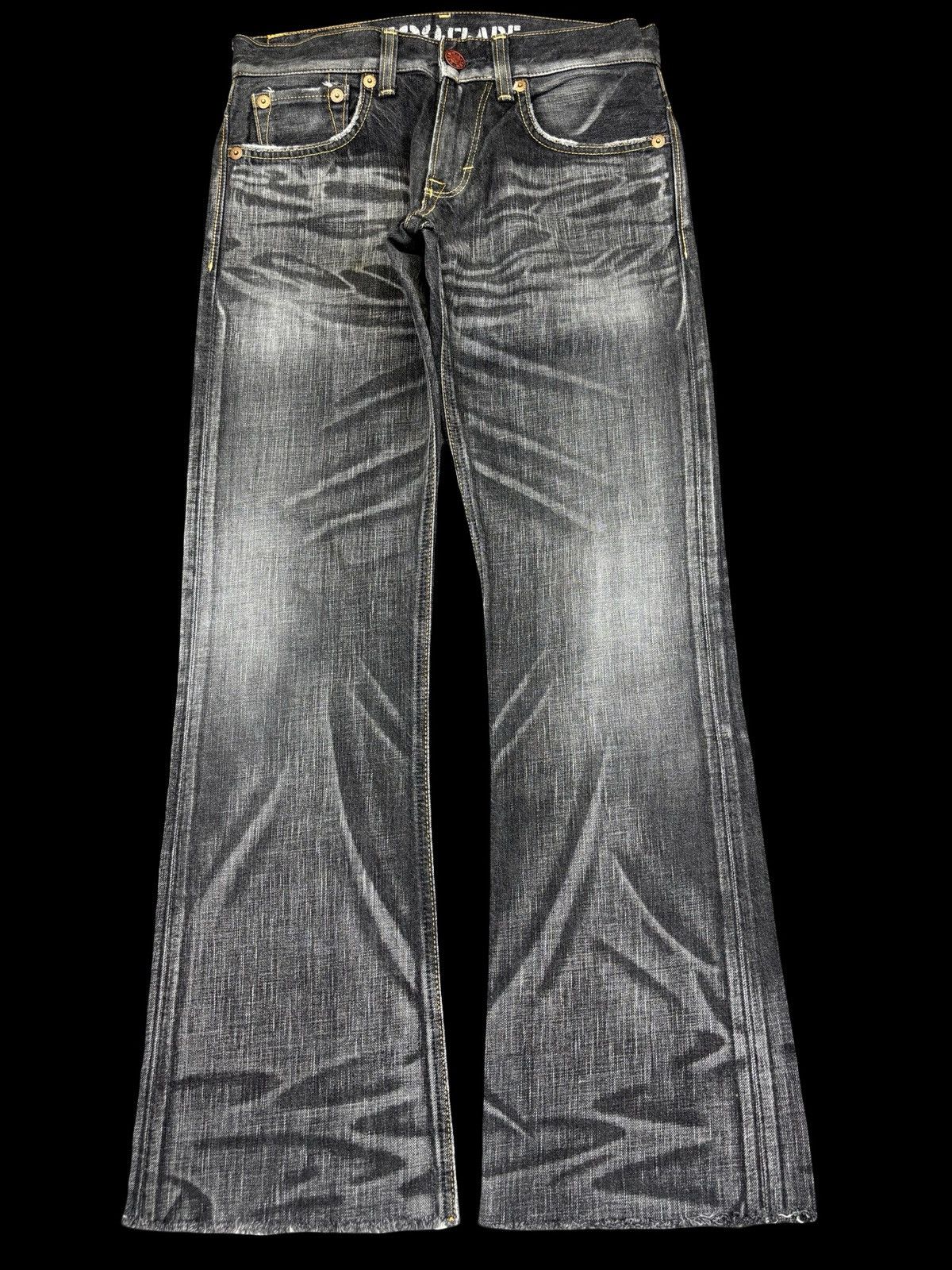 Edwin 💥Flare💥Archival Edwin 503 Chaos Fades Black Denim K15 Size US 31 - 1 Thumbnail