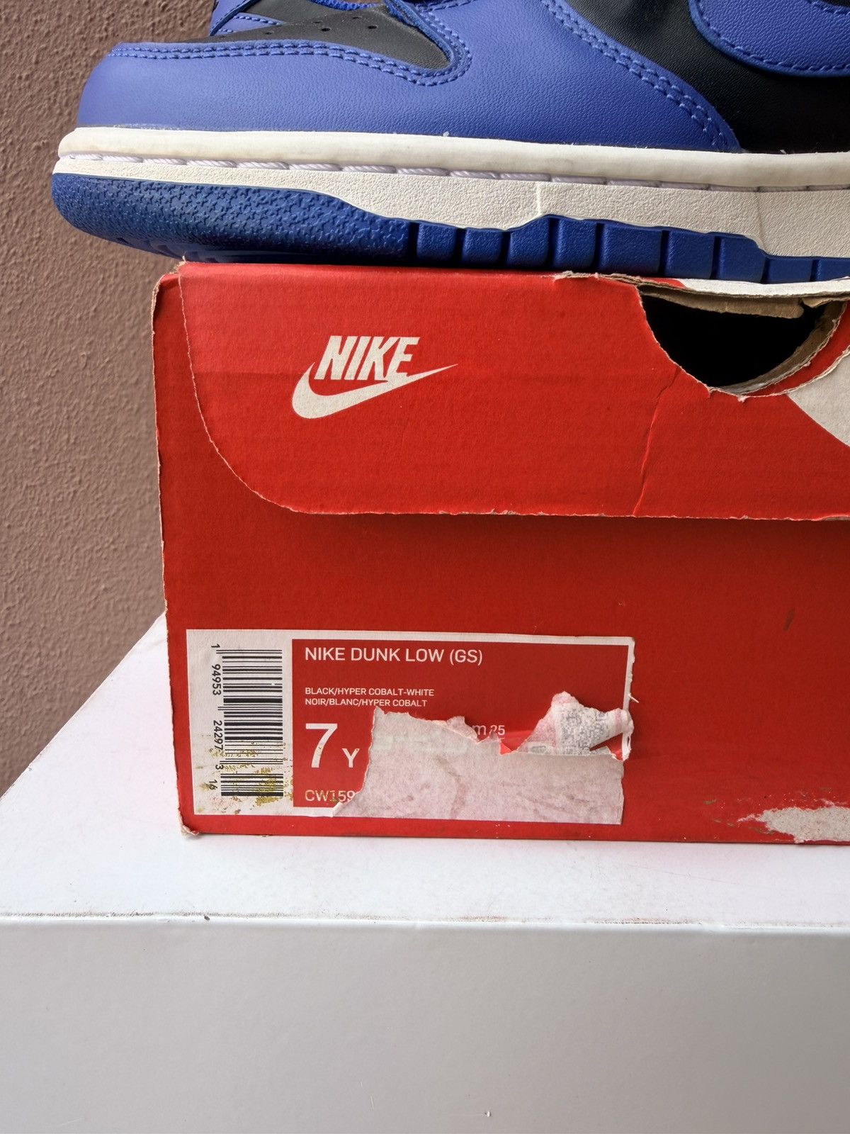 Nike Nike Dunk Low Retro Hyper Cobalt Black Sneakers Size 7Y Size US 7 / EU 40 - 3 Thumbnail